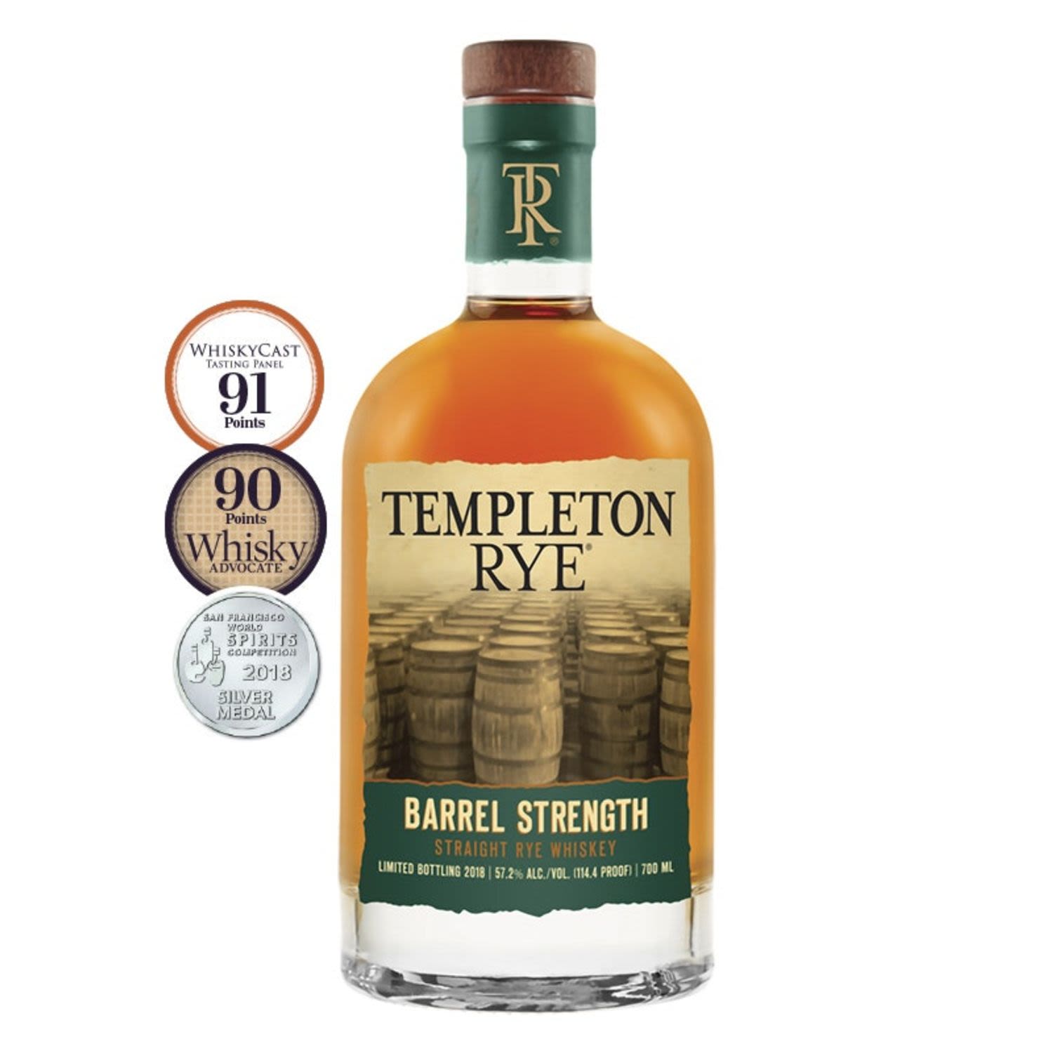 Templeton Rye Barrel Strength 700mL Bottle