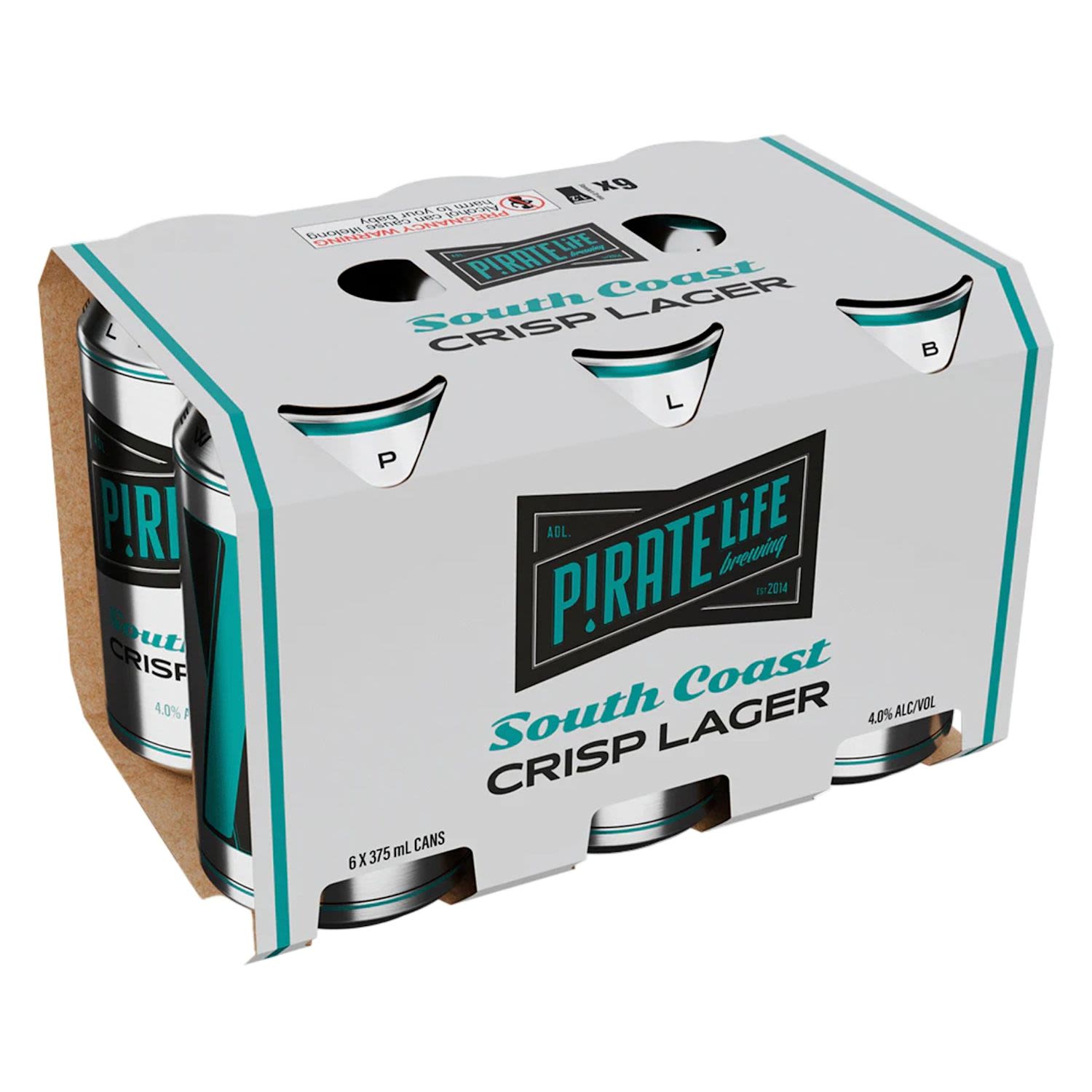 Pirate Life South Coast Lager Can 375mL 6 Pack