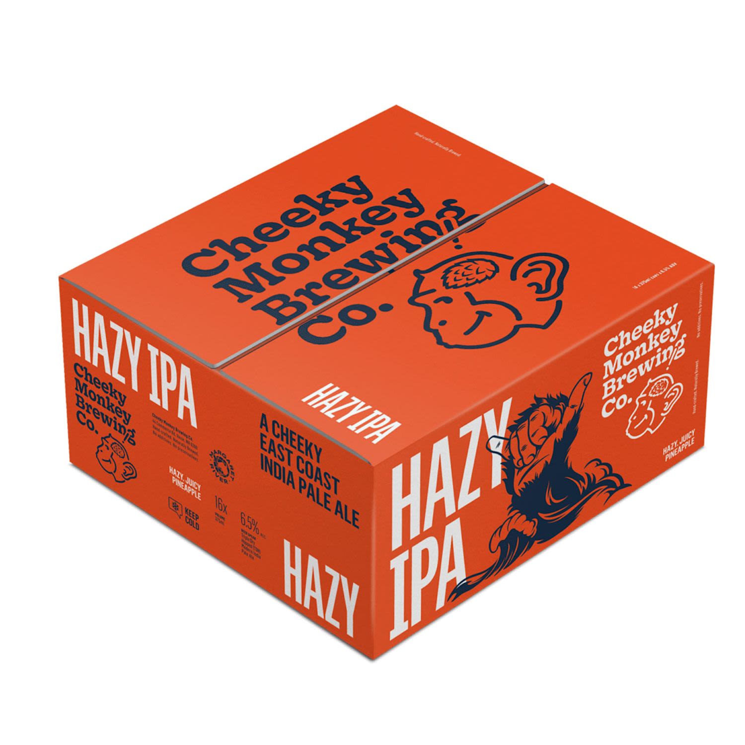 Cheeky Monkey Hazy IPA Can 375mL 16 Pack