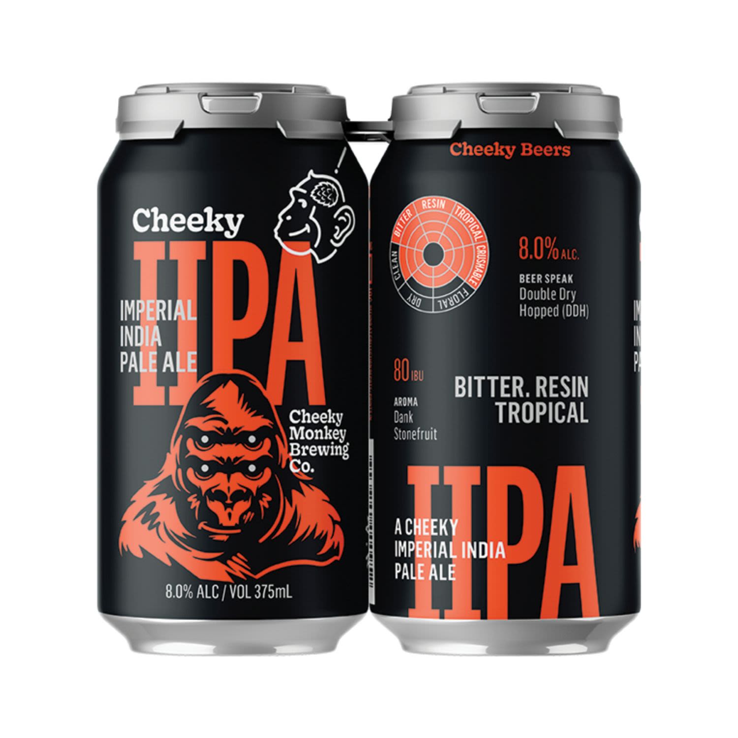 Cheeky Monkey IIPA 8.0% Can 375mL 4 Pack