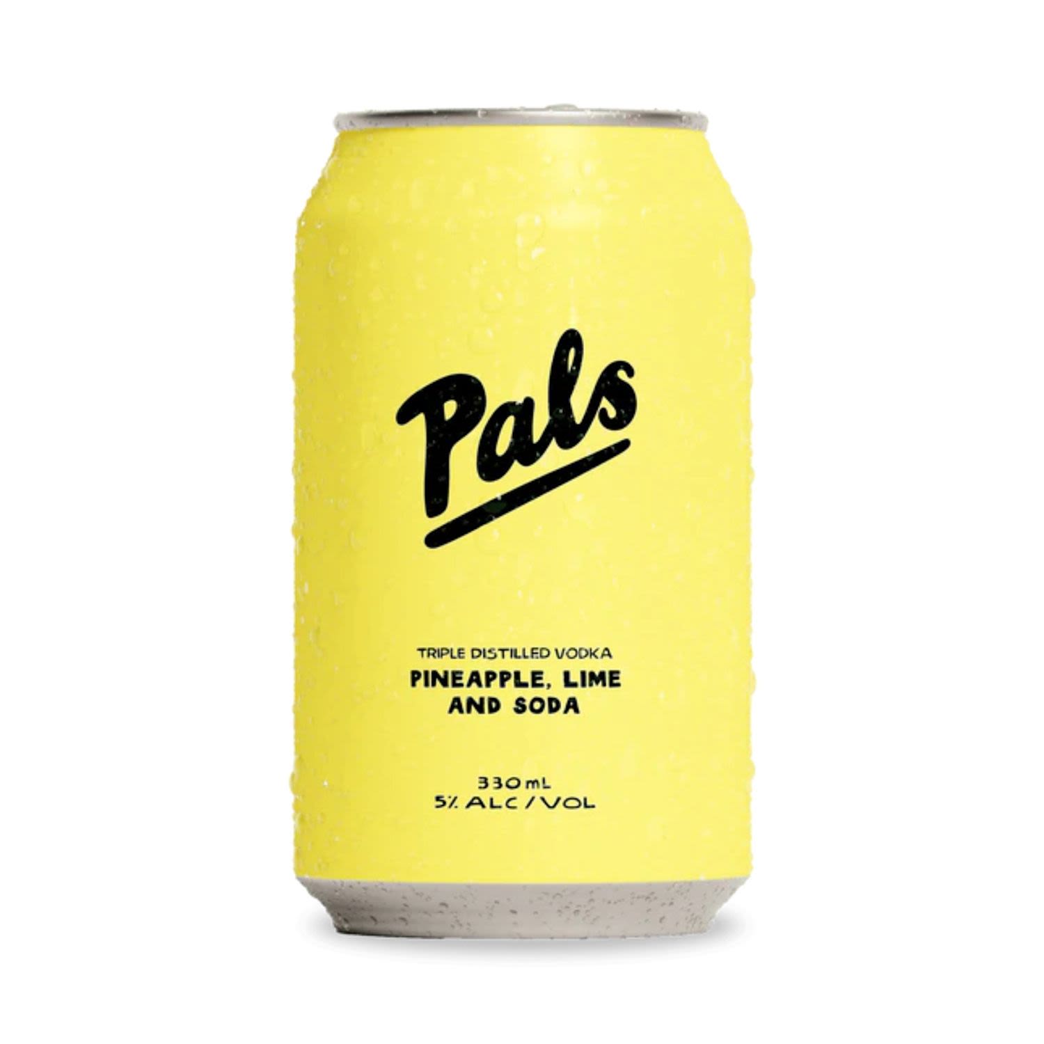Pals Vodka Pineapple Lime & Soda Can 330mL