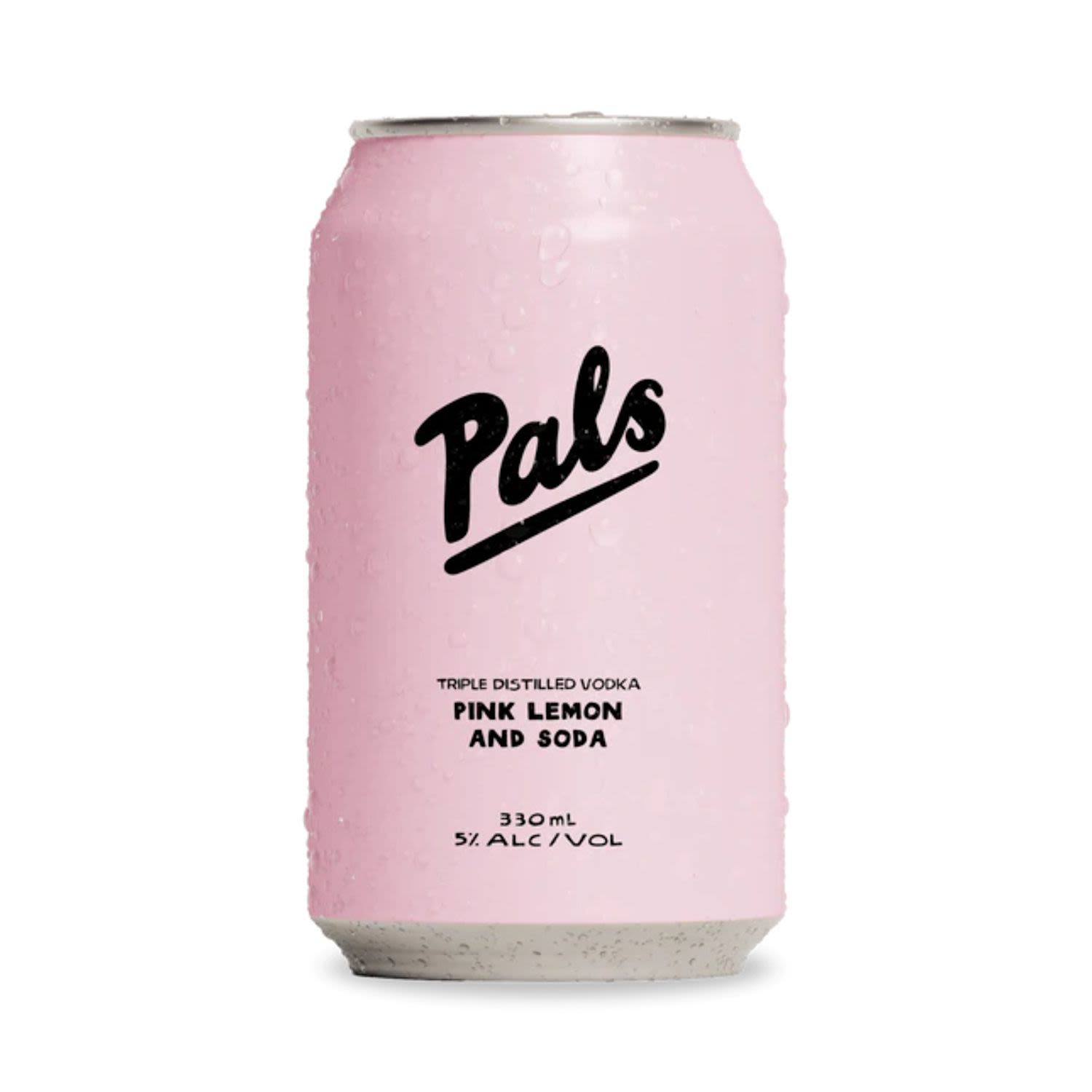 Pals Vodka Pink Lemon & Soda Can 330mL 4 Pack