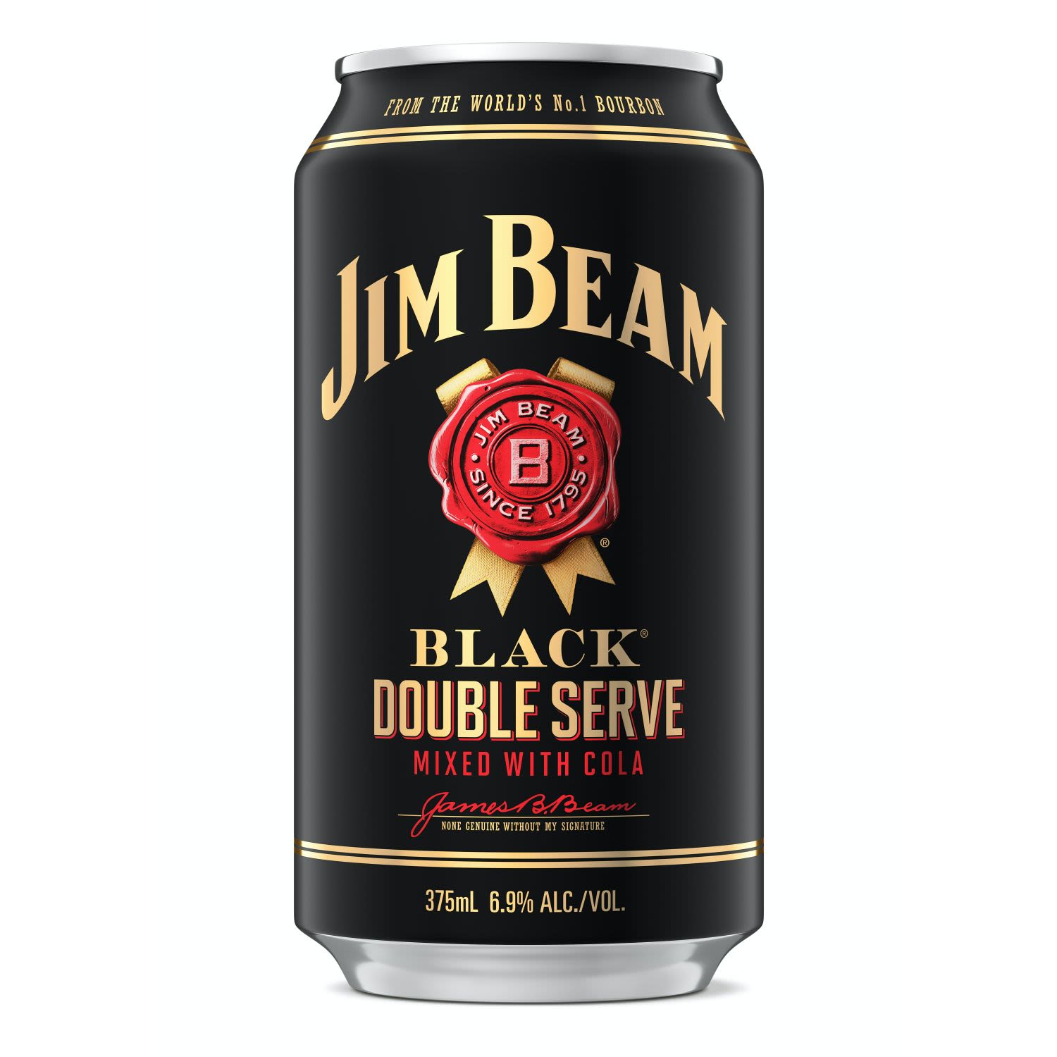 Jim Beam Black & Cola Double Serve Can 375mL