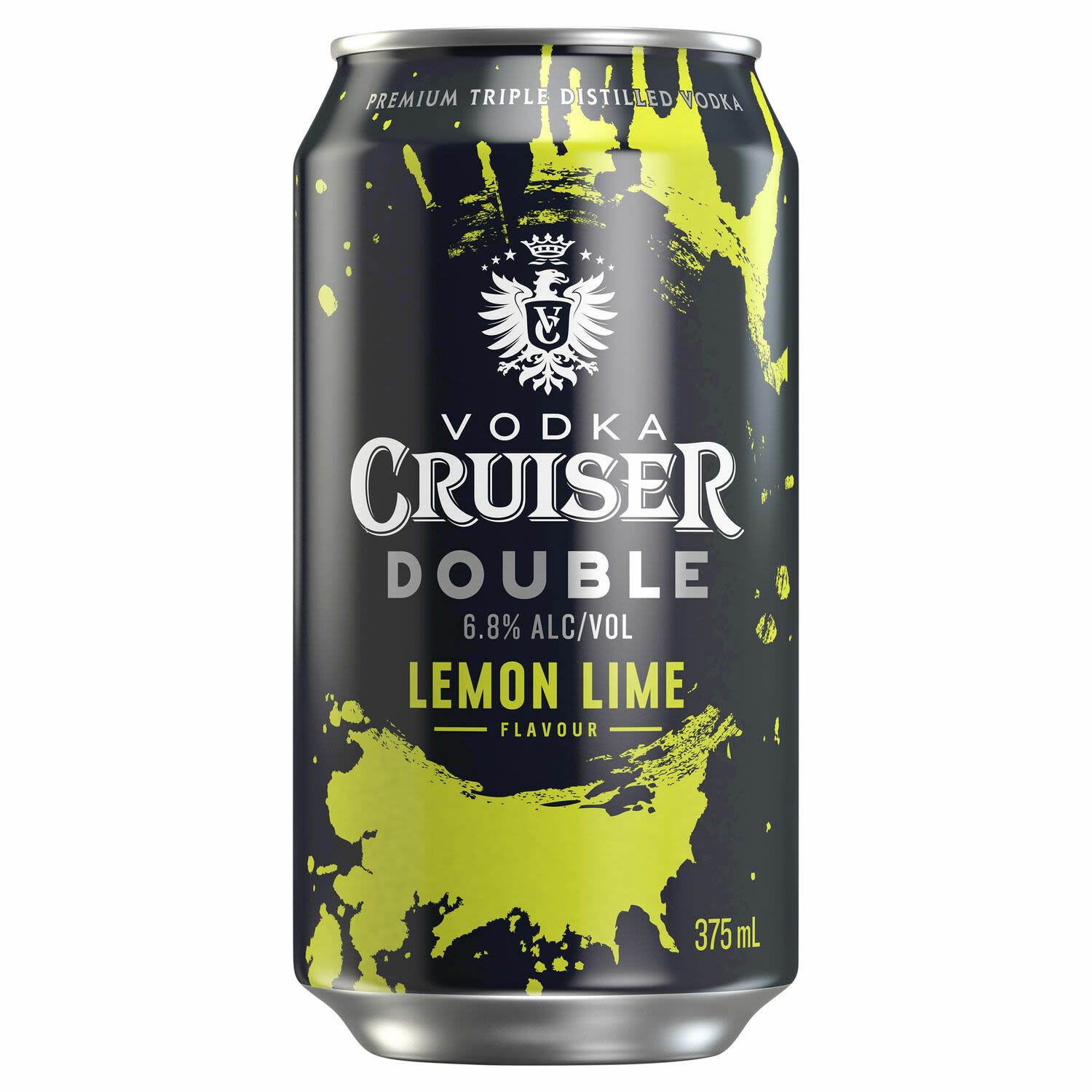 Vodka Cruiser Double Lemon Lime 6.8% Can 375mL