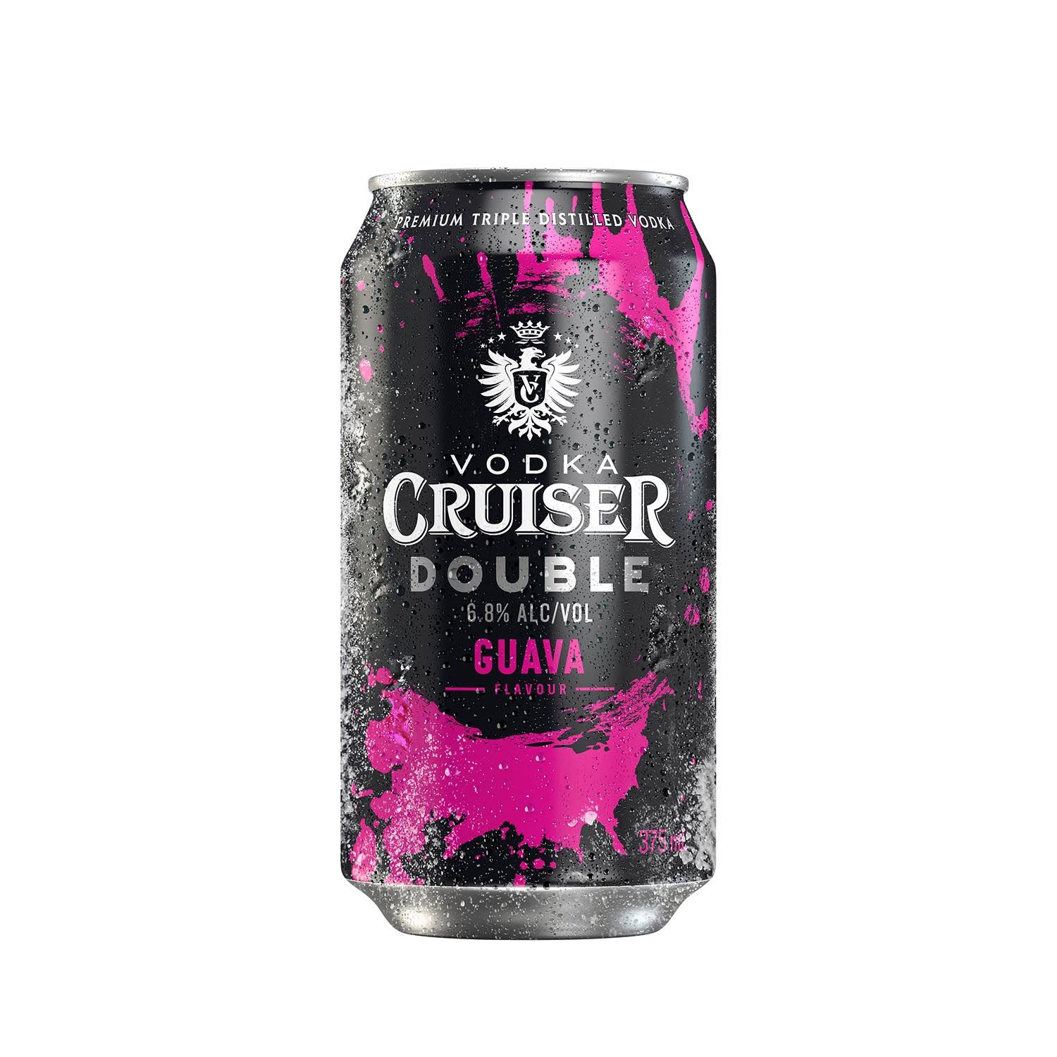 Vodka Cruiser Double Black Guava 6.7% Can 375mL