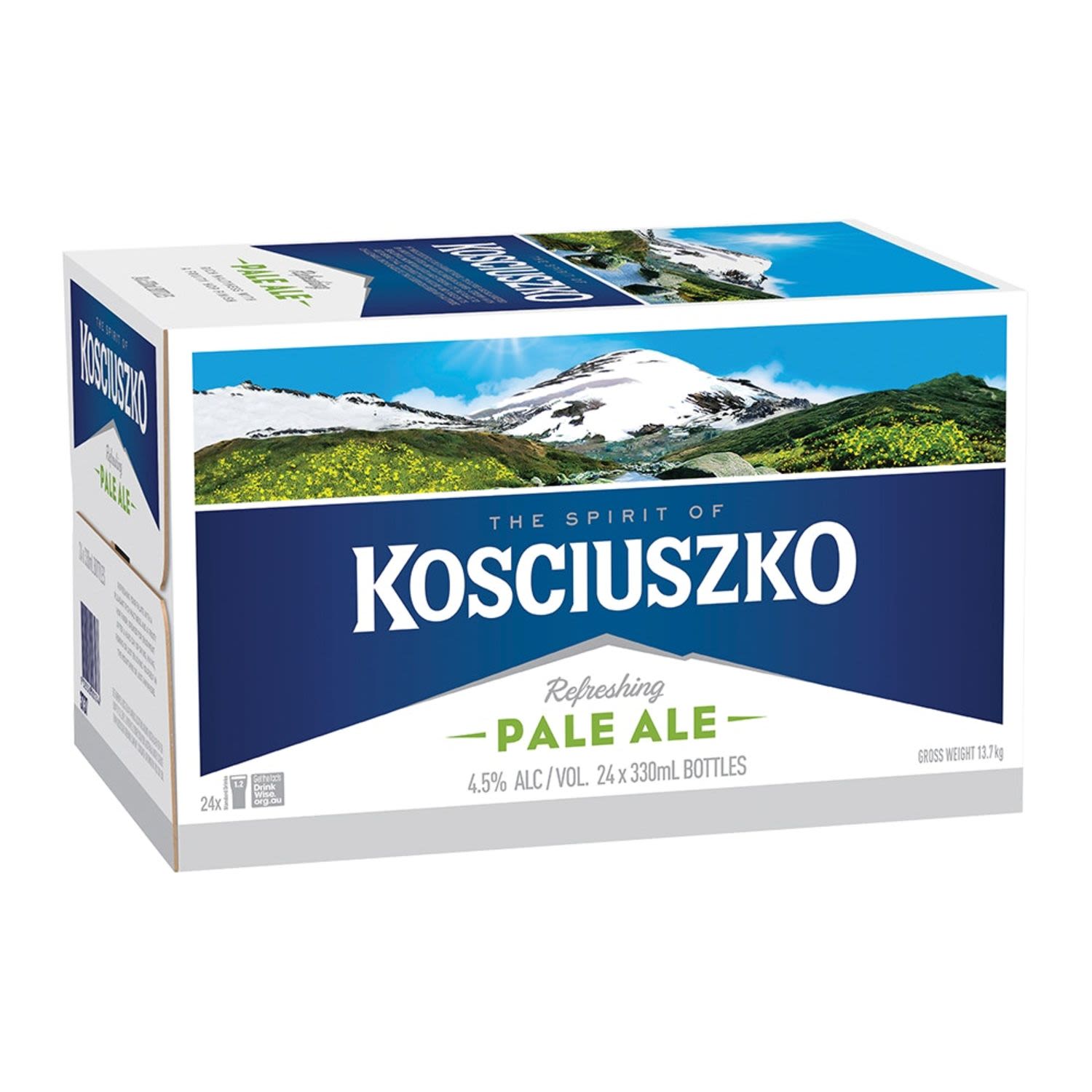 Kosciuszko Pale Ale Bottle 330mL 24 Pack