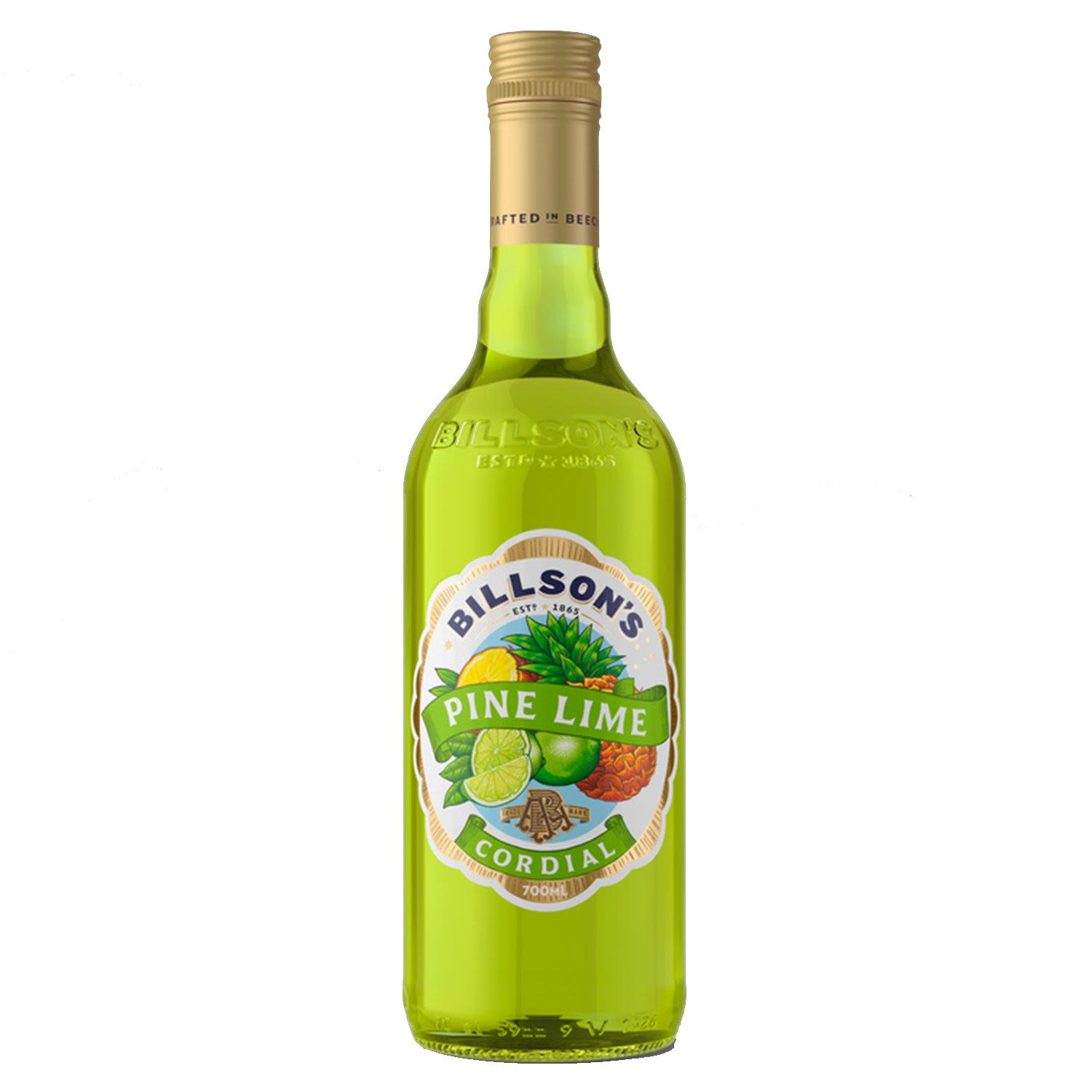 Billson's Pine Lime Cordial 700mL Bottle