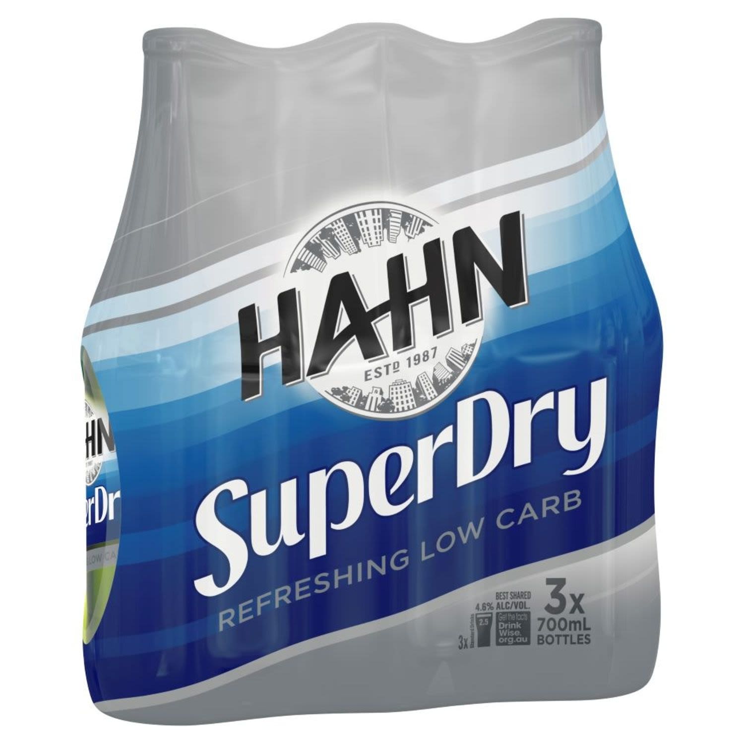 Hahn SuperDry Bottle 700mL 3 Pack