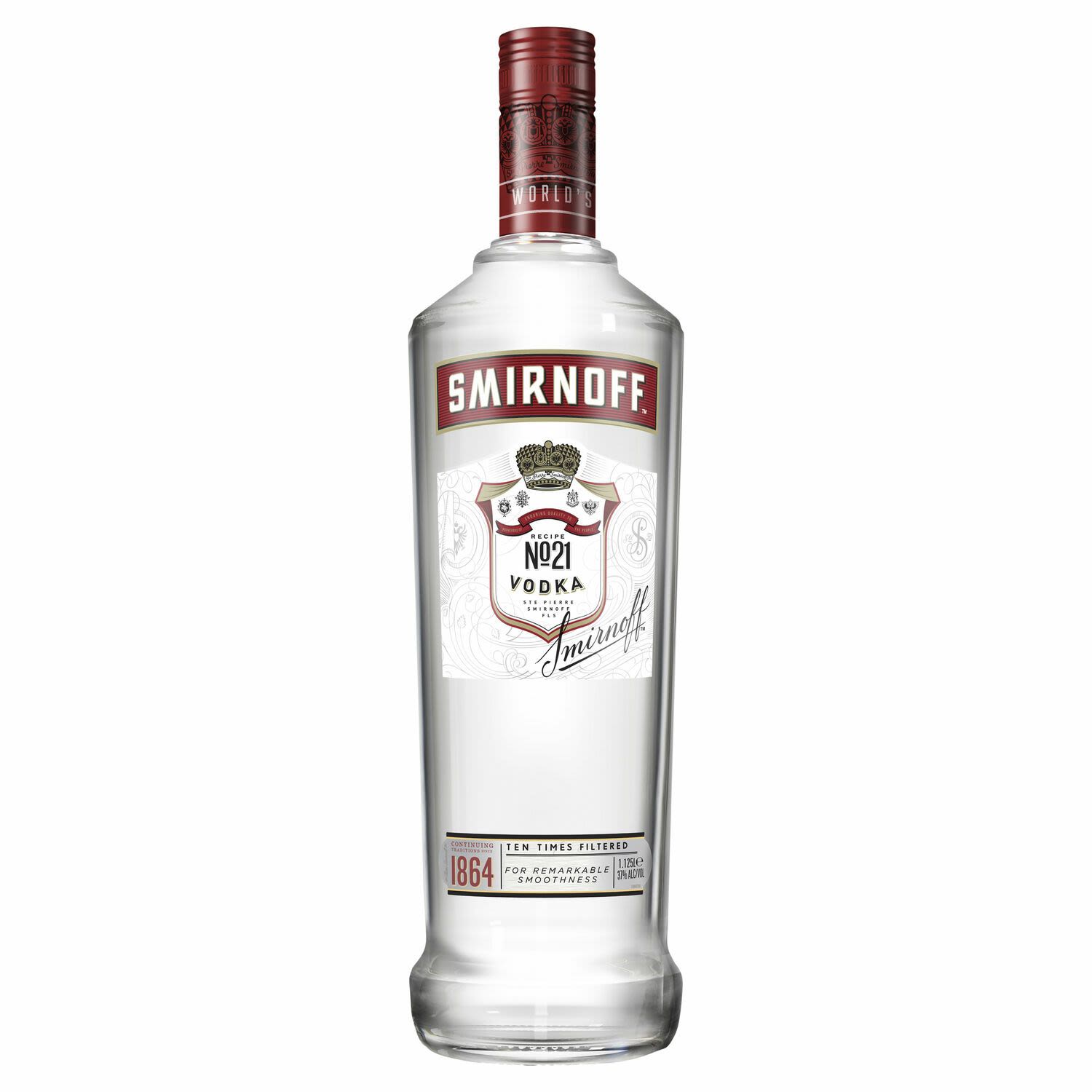 Smirnoff Vodka 37% 1.125L Bottle