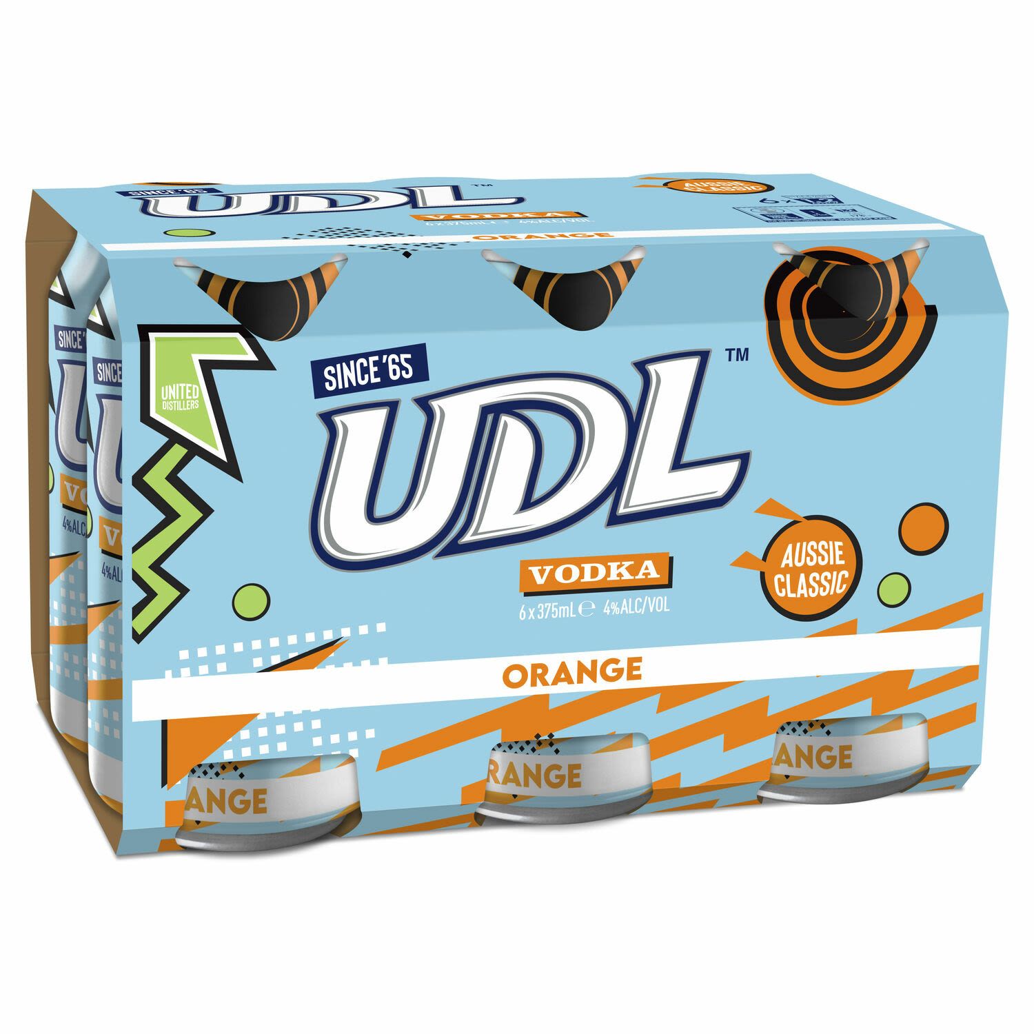 UDL Vodka & Orange Can 375mL 6 Pack