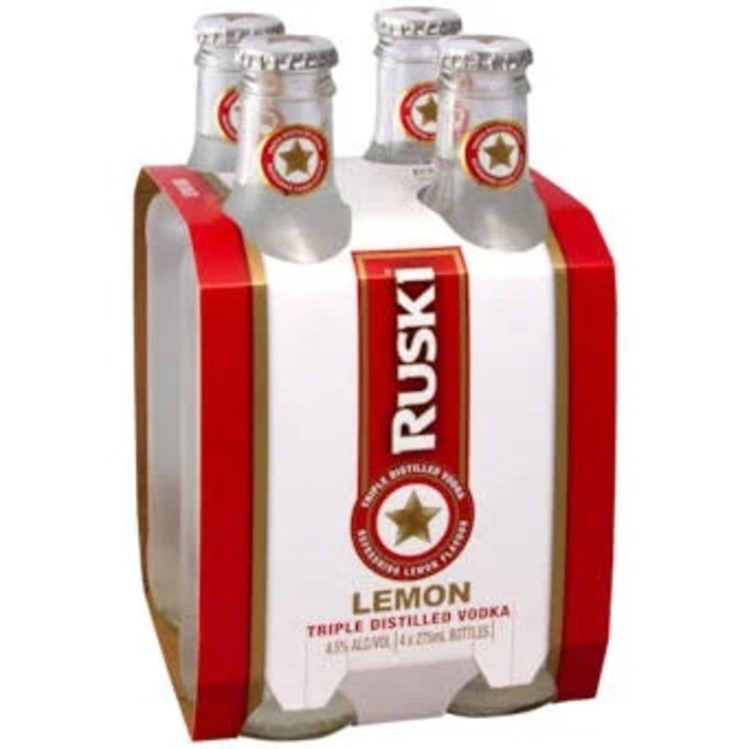 Ruski Lemon <br /> <br />Alcohol Volume: 4.00%<br /><br />Pack Format: 4 Pack<br /><br />Standard Drinks: 0.9</br /><br />Pack Type: Bottle<br />