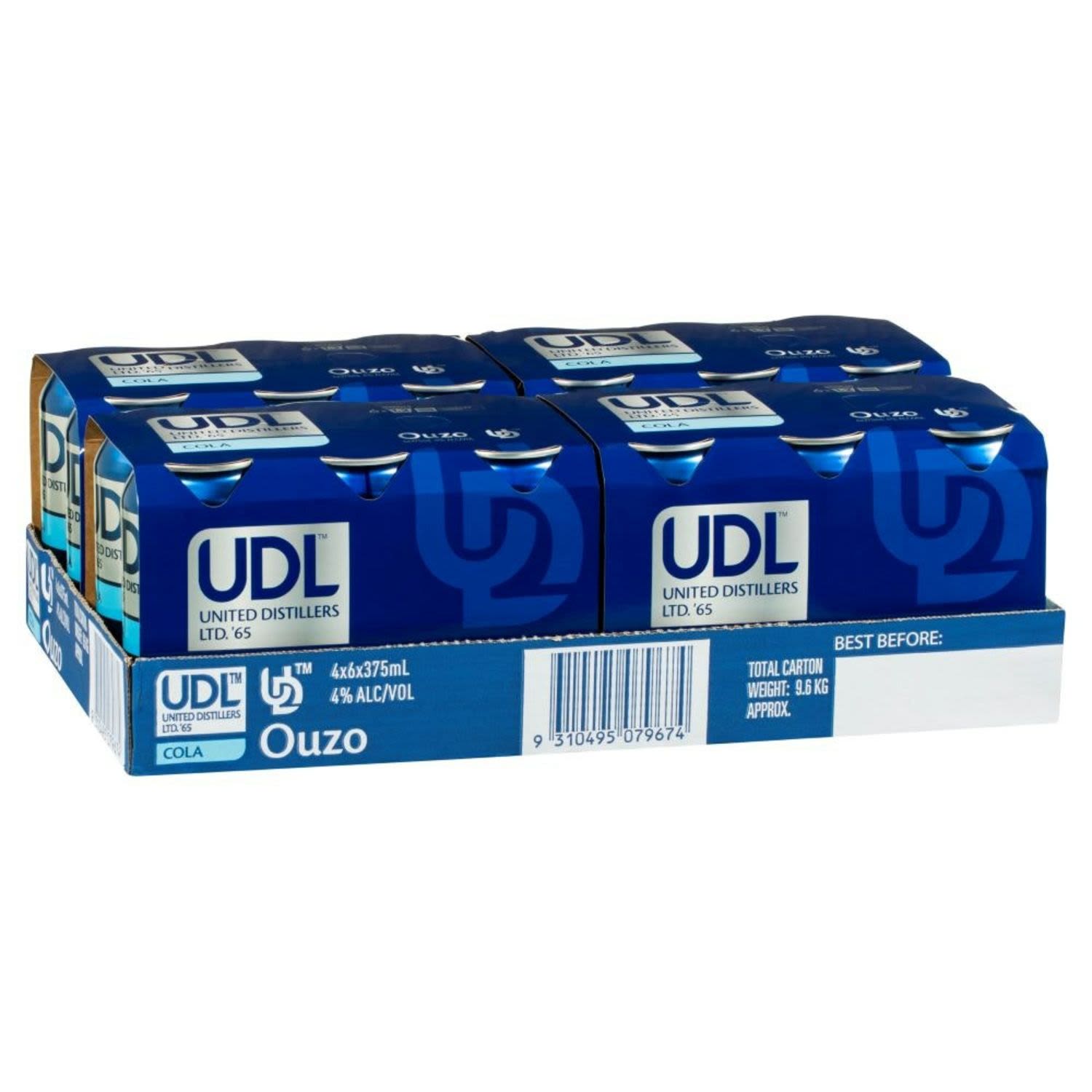 UDL Ouzo and Cola Cans 375mL<br /> <br />Alcohol Volume: 4.00%<br /><br />Pack Format: 24 Pack<br /><br />Standard Drinks: 1.3<br /><br />Pack Type: Can<br />