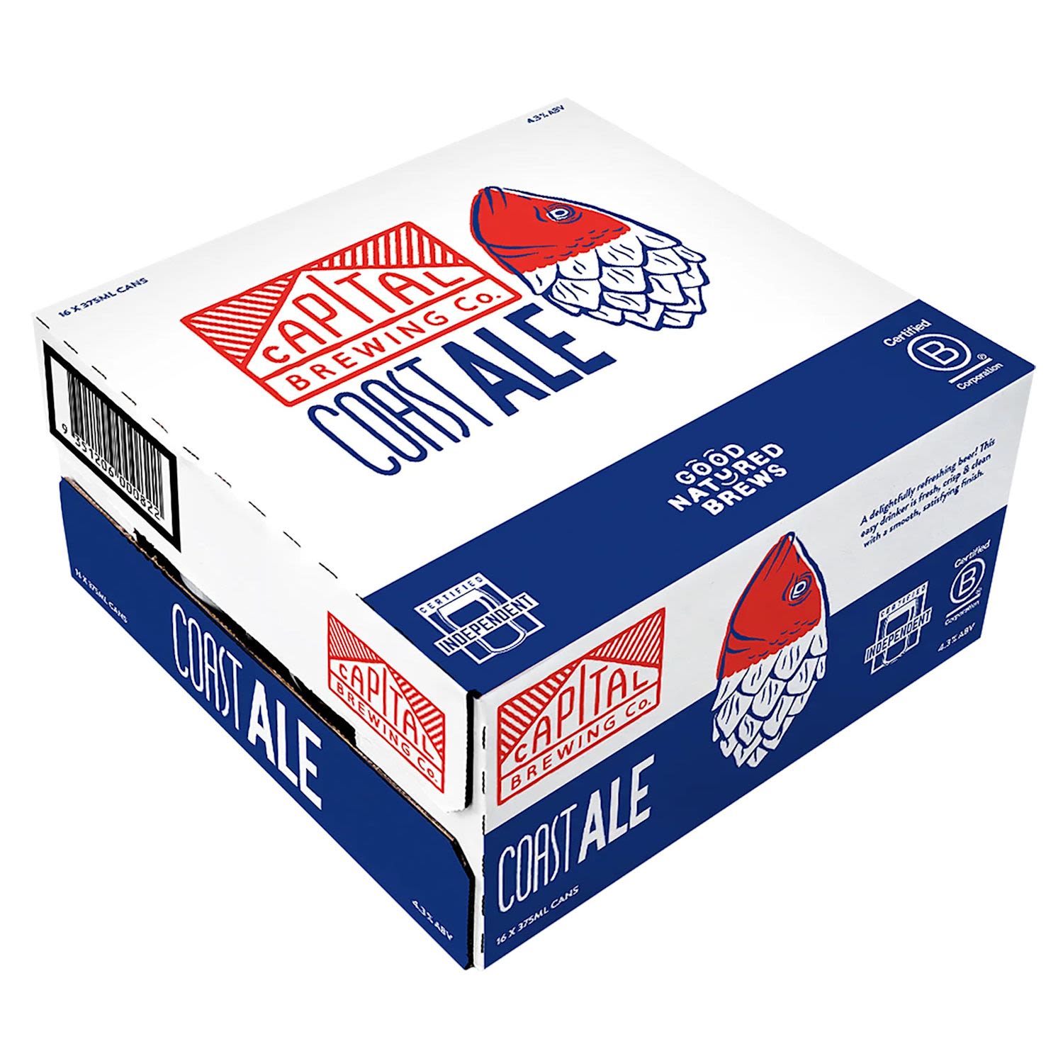 Capital Coast Ale Can 375mL 16 Pack