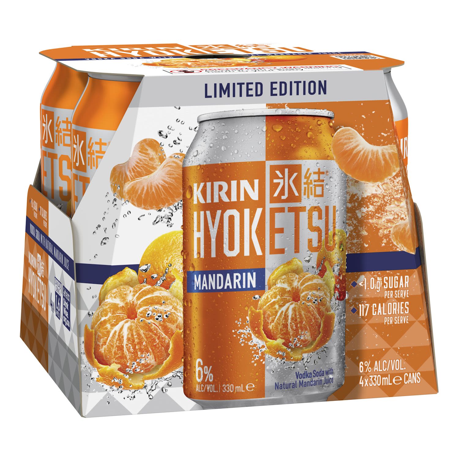 Kirin Hyoketsu Madarin 6% Can 330mL 4 Pack