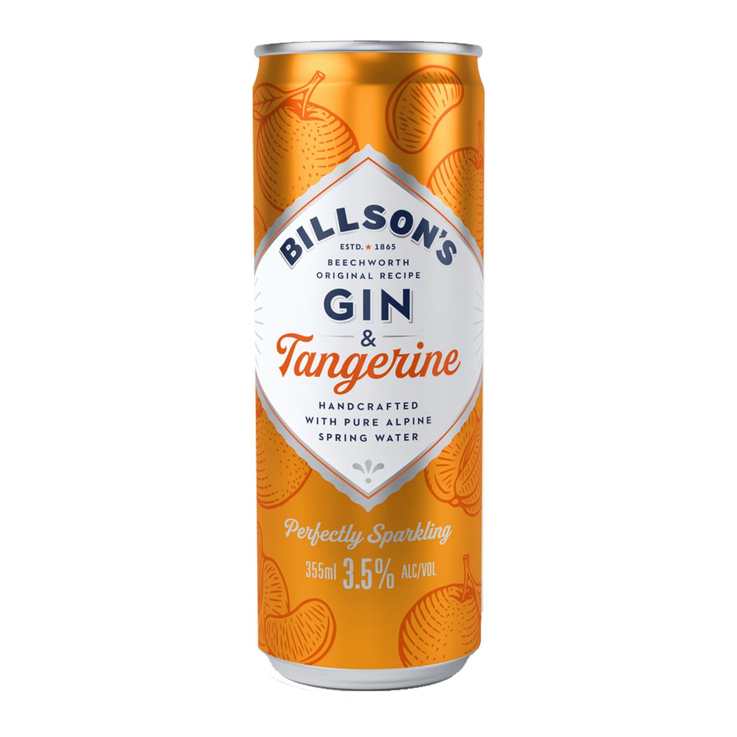 Billson's Gin & Tangerine Can 355mL 4 Pack
