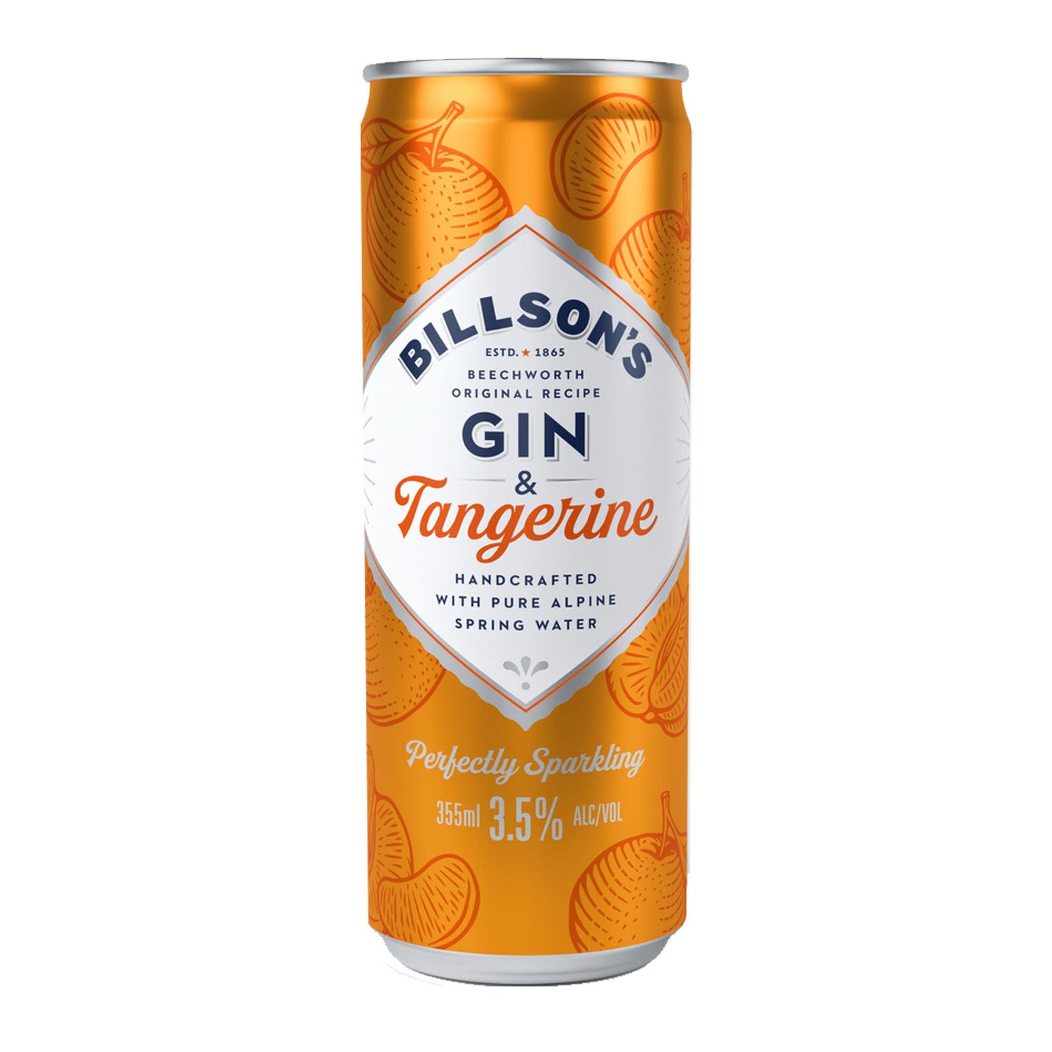 Billson's Gin & Tangerine Can 355mL 24 Pack