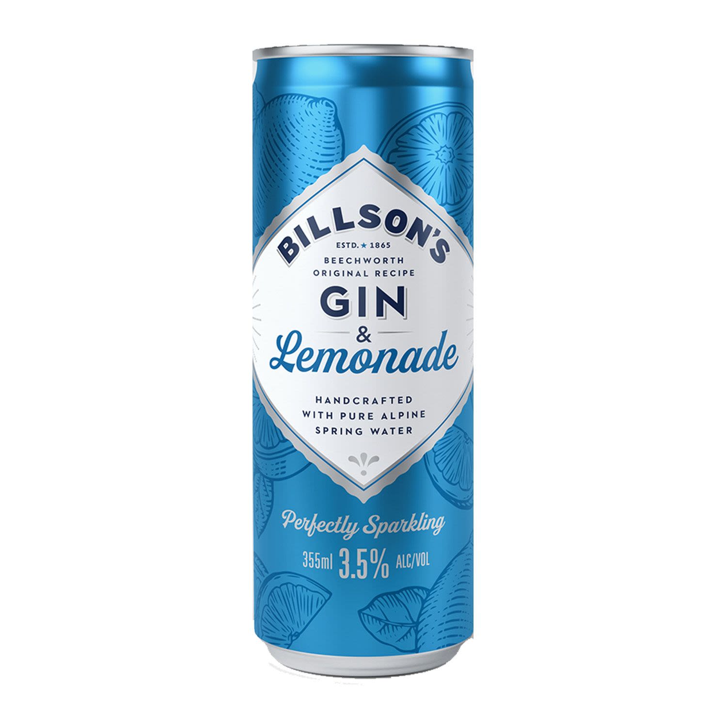 Billson's Gin & Lemonade Can 355mL 4 Pack