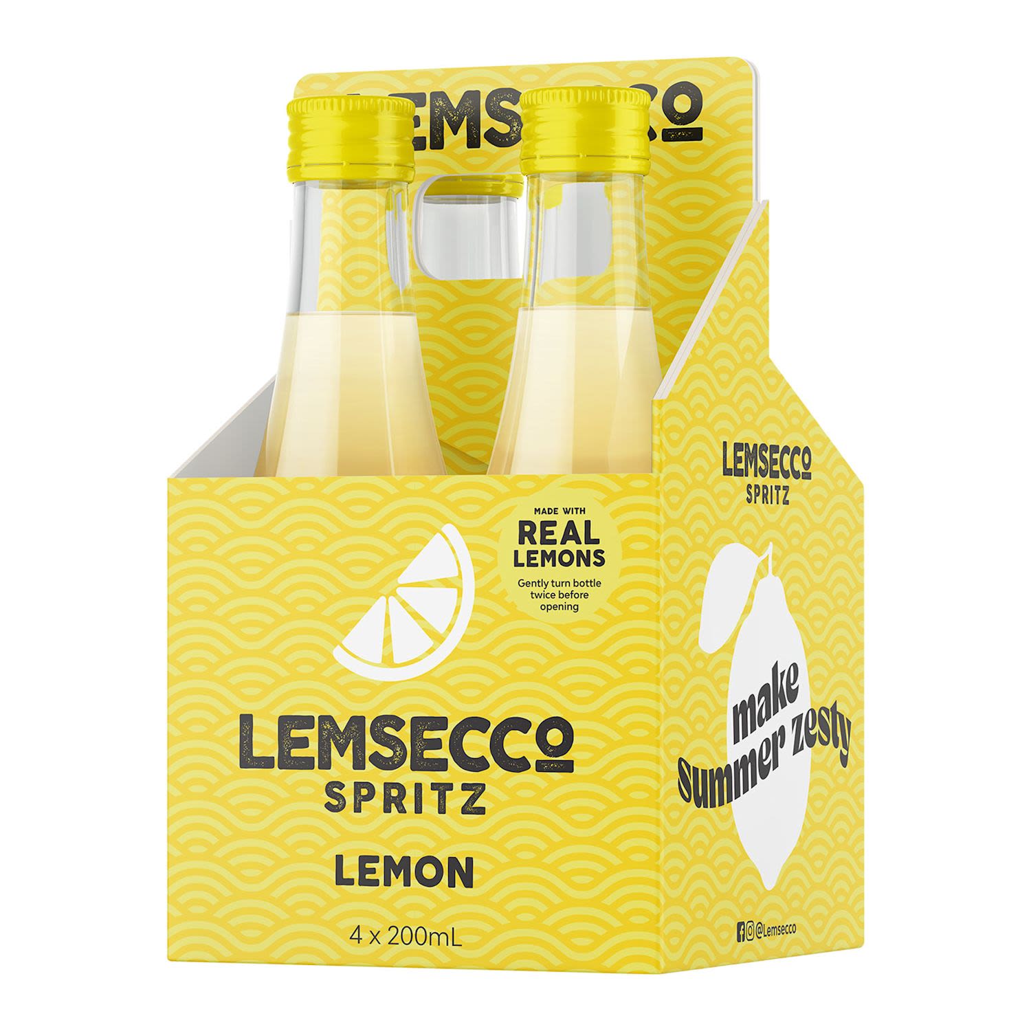 Lemsecco Spritz Lemon Bottle 200mL 4 Pack