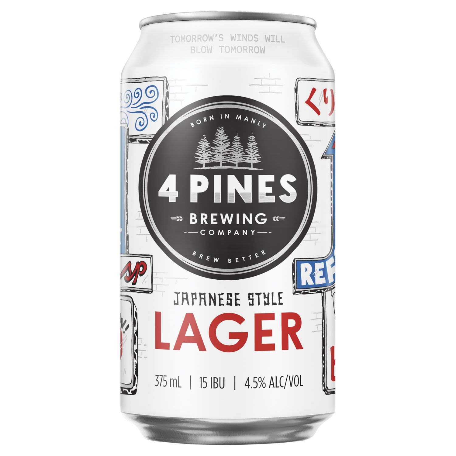 4 Pines Japanese Style Lager Can 375mL