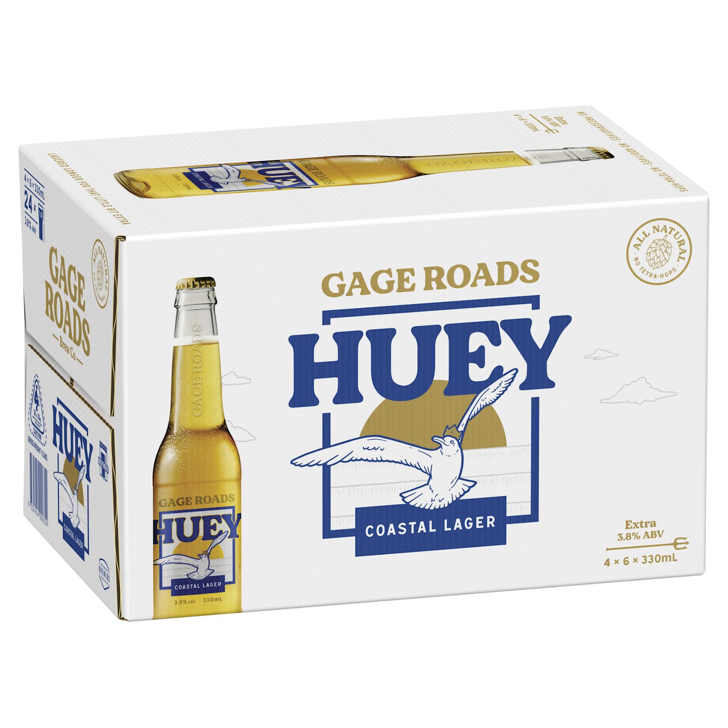 Gage Roads Huey Coastal Lager Bottle 330mL 24 Pack