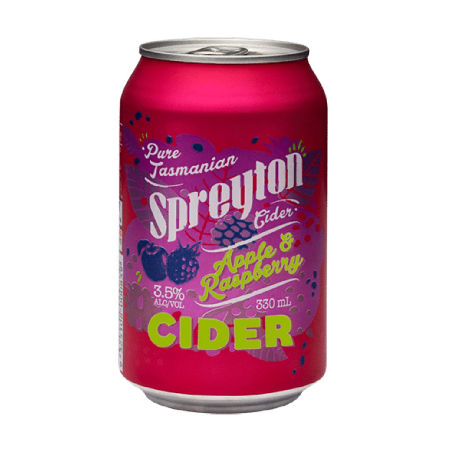 Spreyton Apple & Raspberry Cider Can 330mL 4 Pack