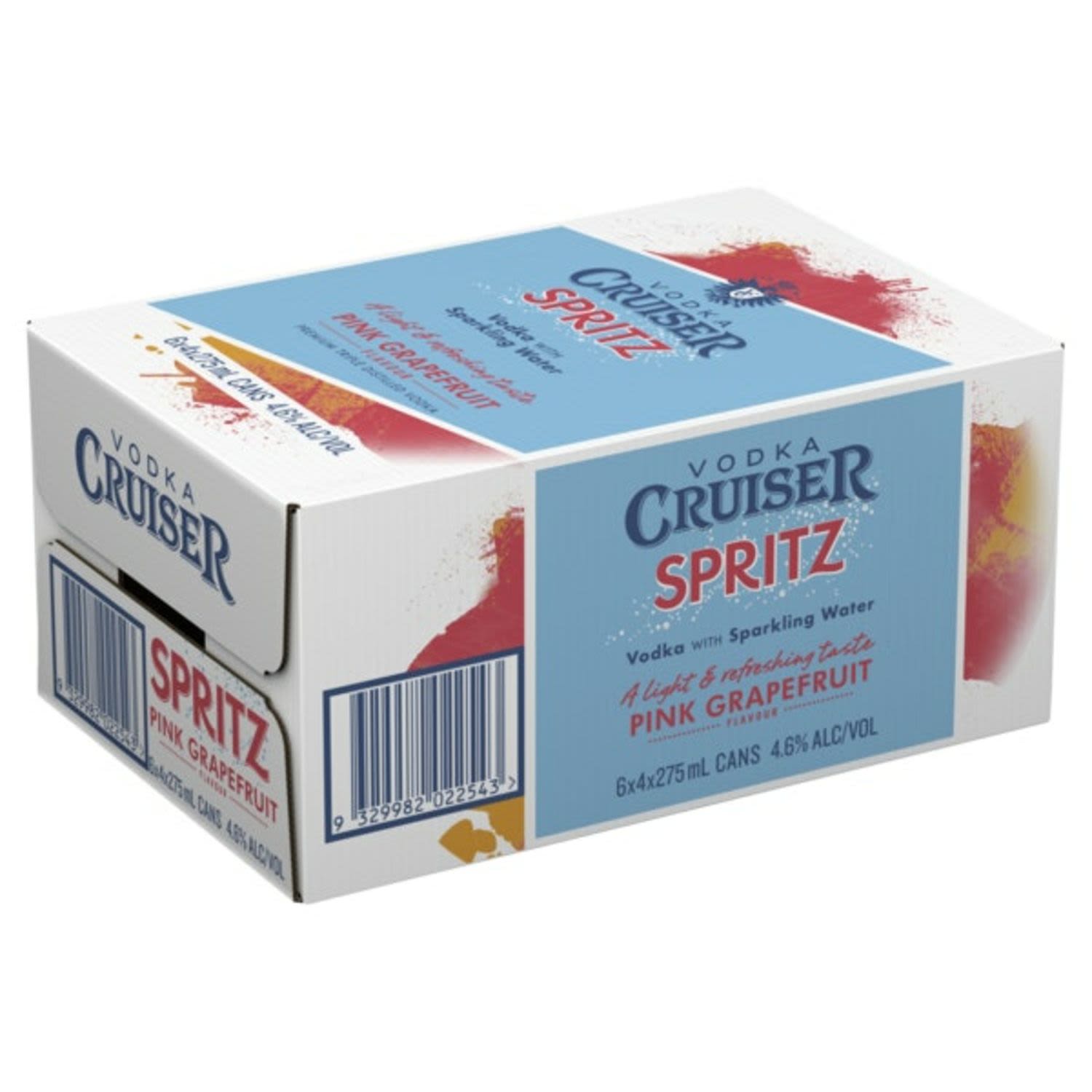 Vodka Cruiser Spritz Pink Grapefruit Can Case 275mL 24 Pack