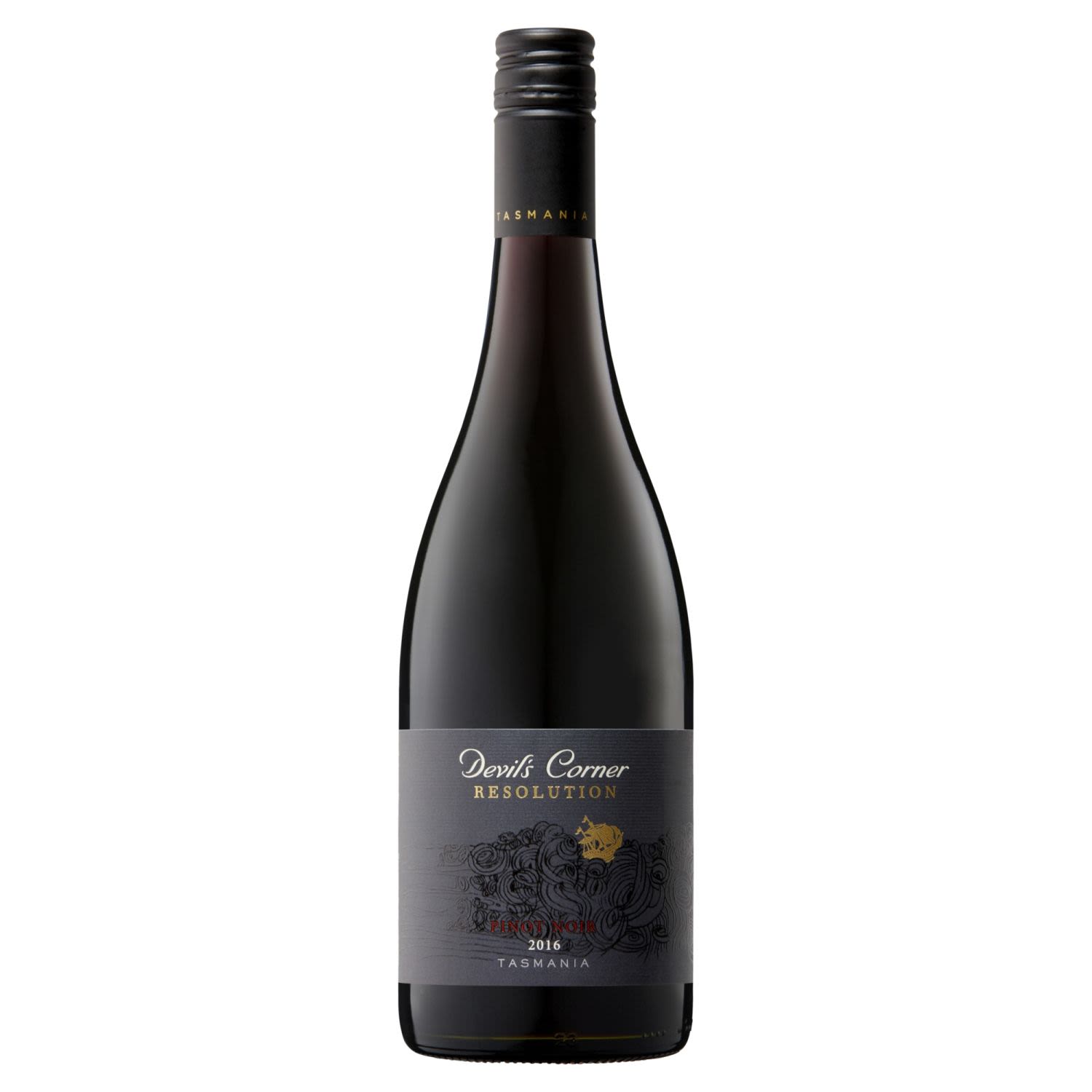 Devil's Corner Resolution Pinot Noir<br /> <br />Alcohol Volume: 13.50%<br /><br />Pack Format: Bottle<br /><br />Standard Drinks: 8</br /><br />Pack Type: Bottle<br /><br />Country of Origin: Australia<br /><br />Region: East Coast of Tasmania<br /><br />Vintage: '2017<br />
