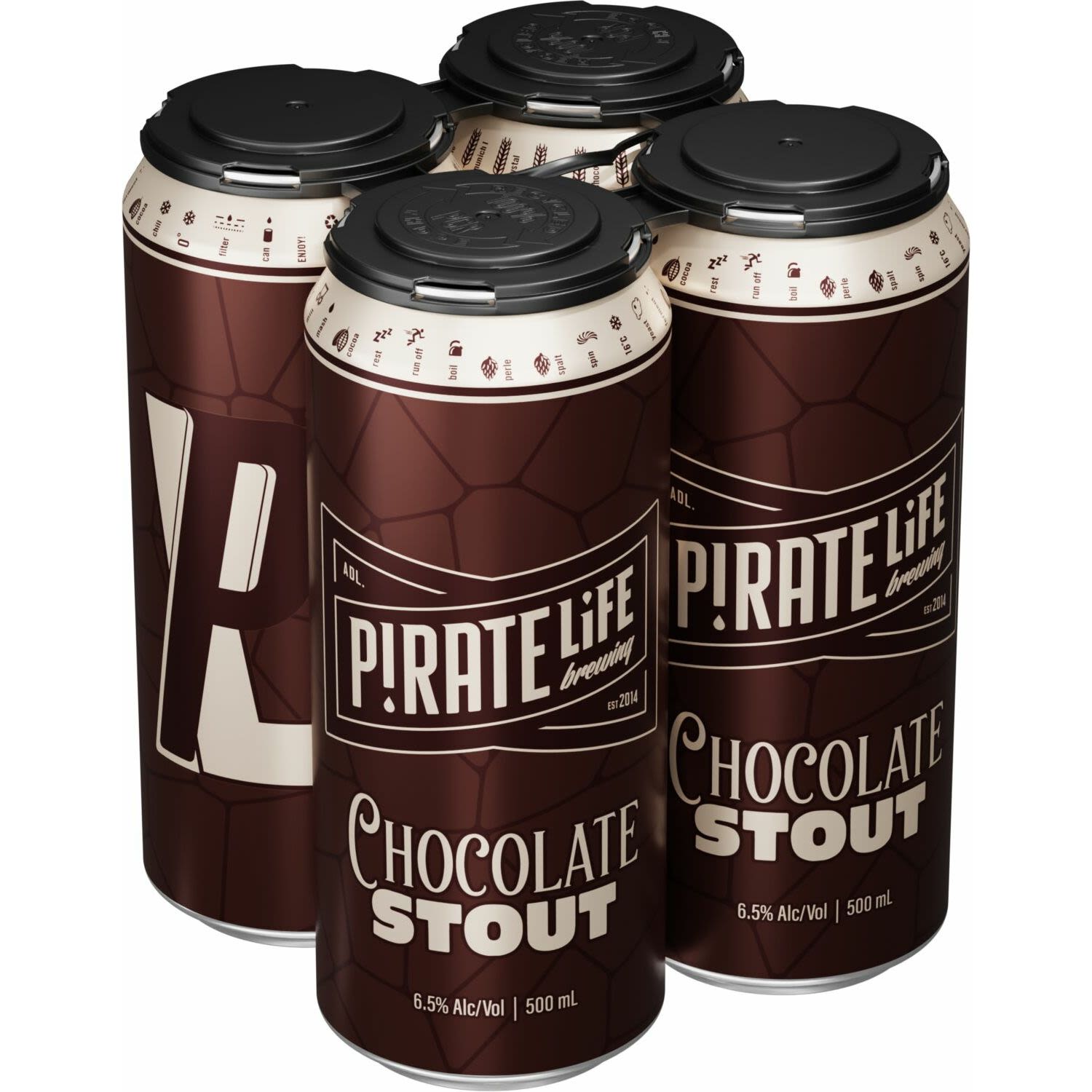 Pirate Life Chocolate Stout Can 500mL 4 Pack