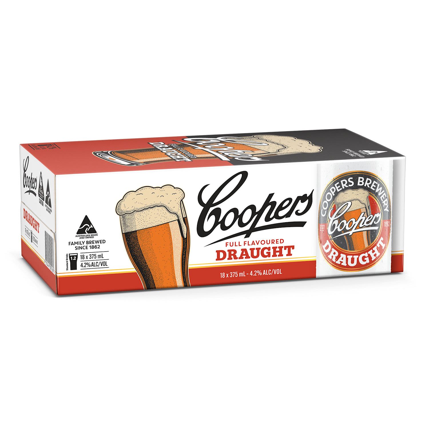 Coopers Draught Can 375mL 18 Pack