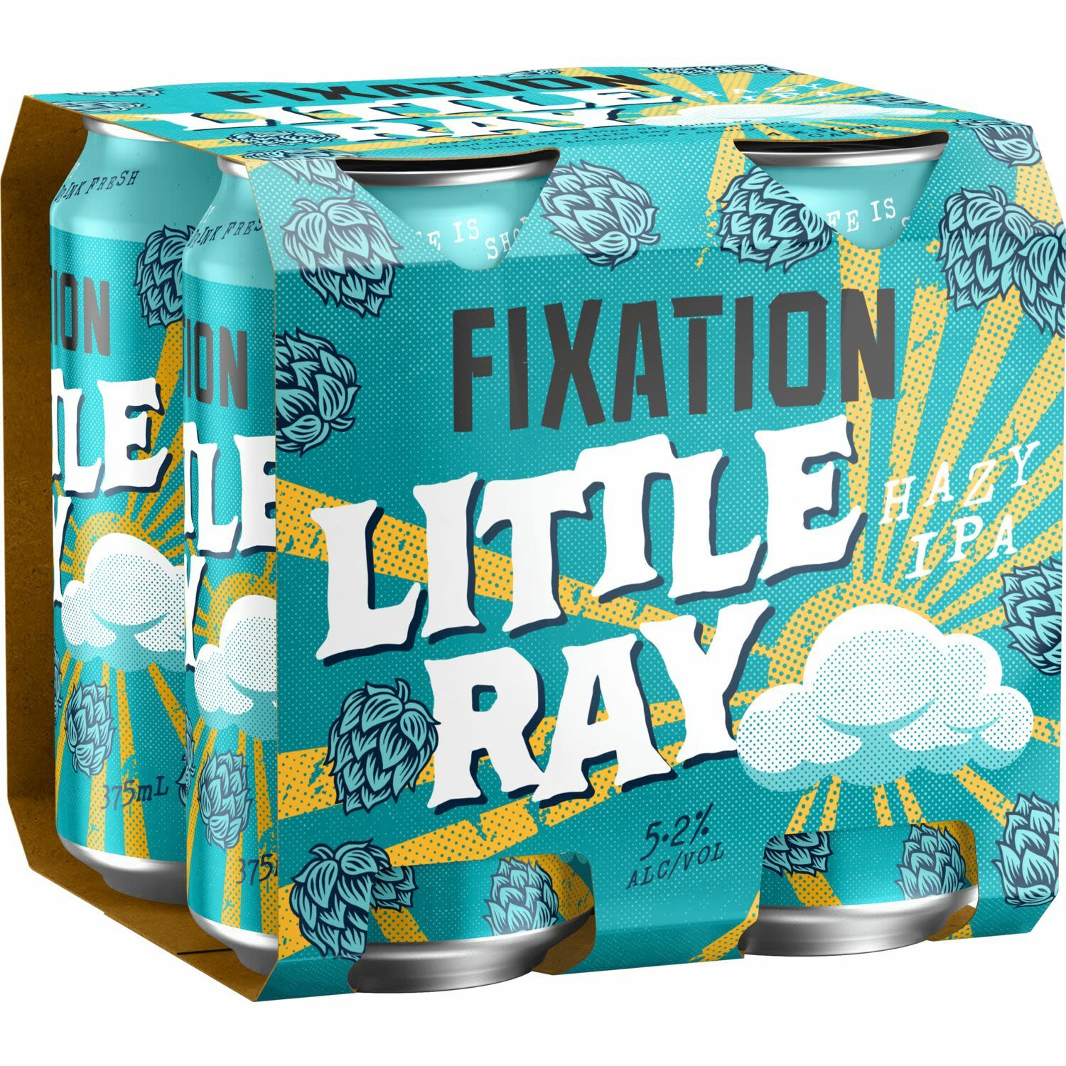 Fixation Little Ray Hazy IPA Can 375mL 4 Pack