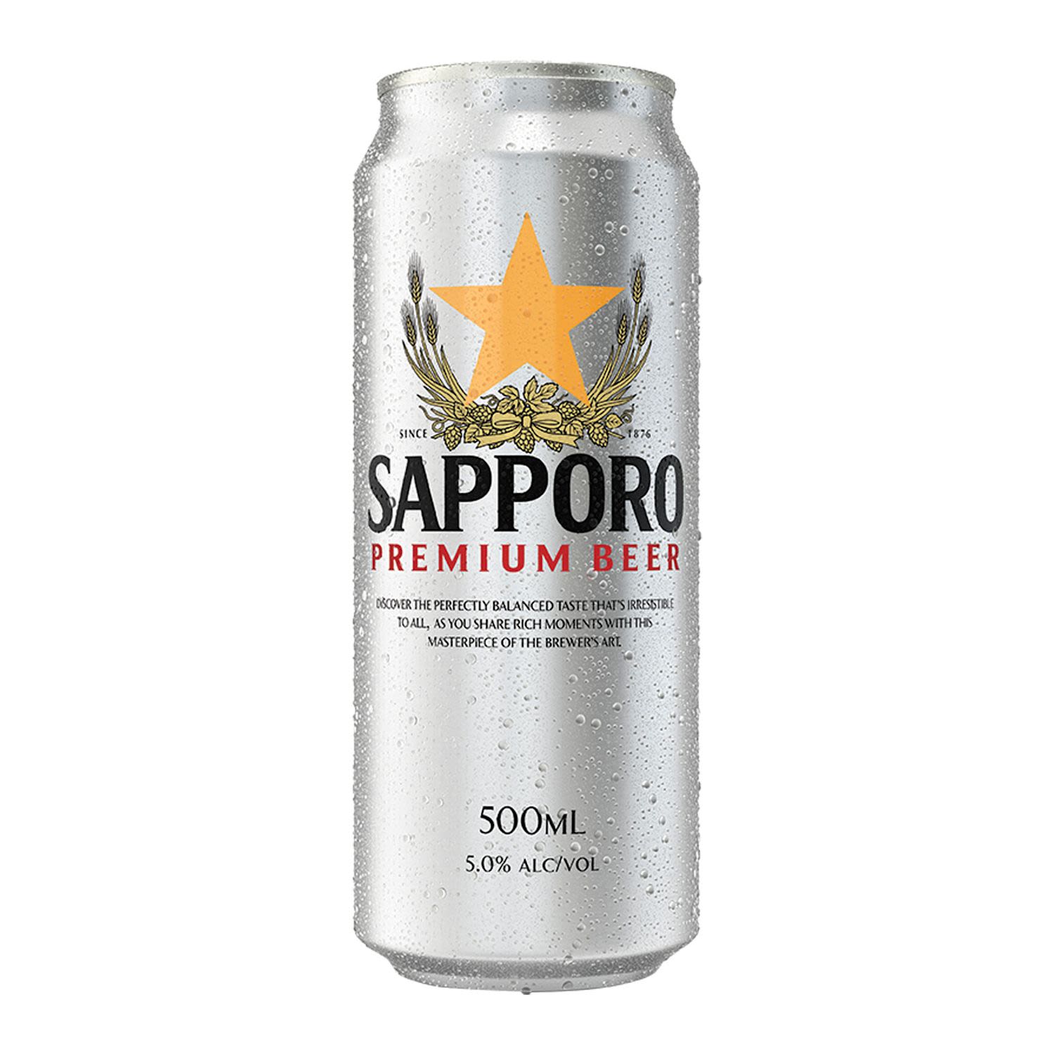 Sapporo Premium Beer Can 500mL