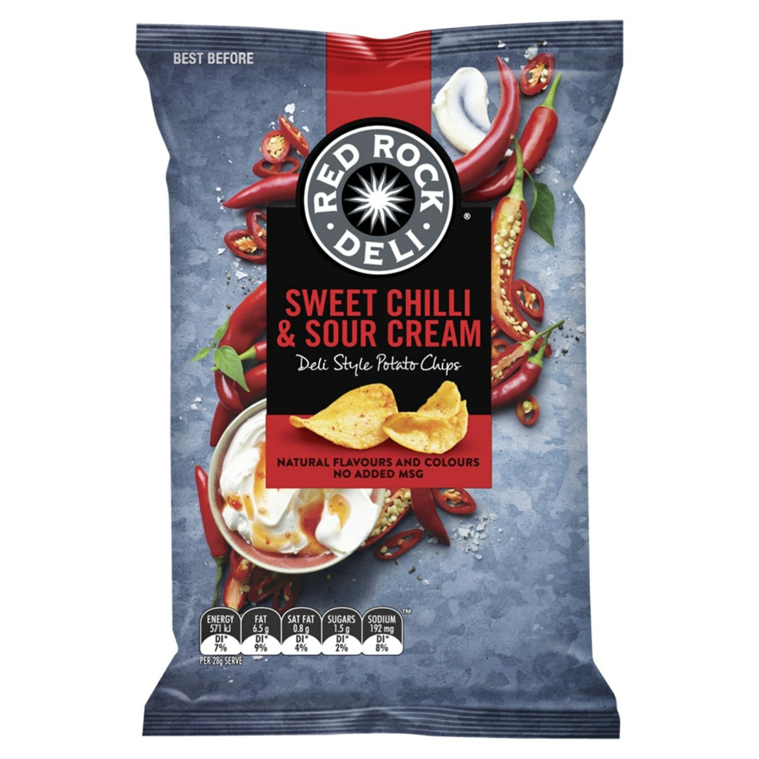 Red Rock Deli Sweet Chilli & Sour Cream Potato Chips 165g