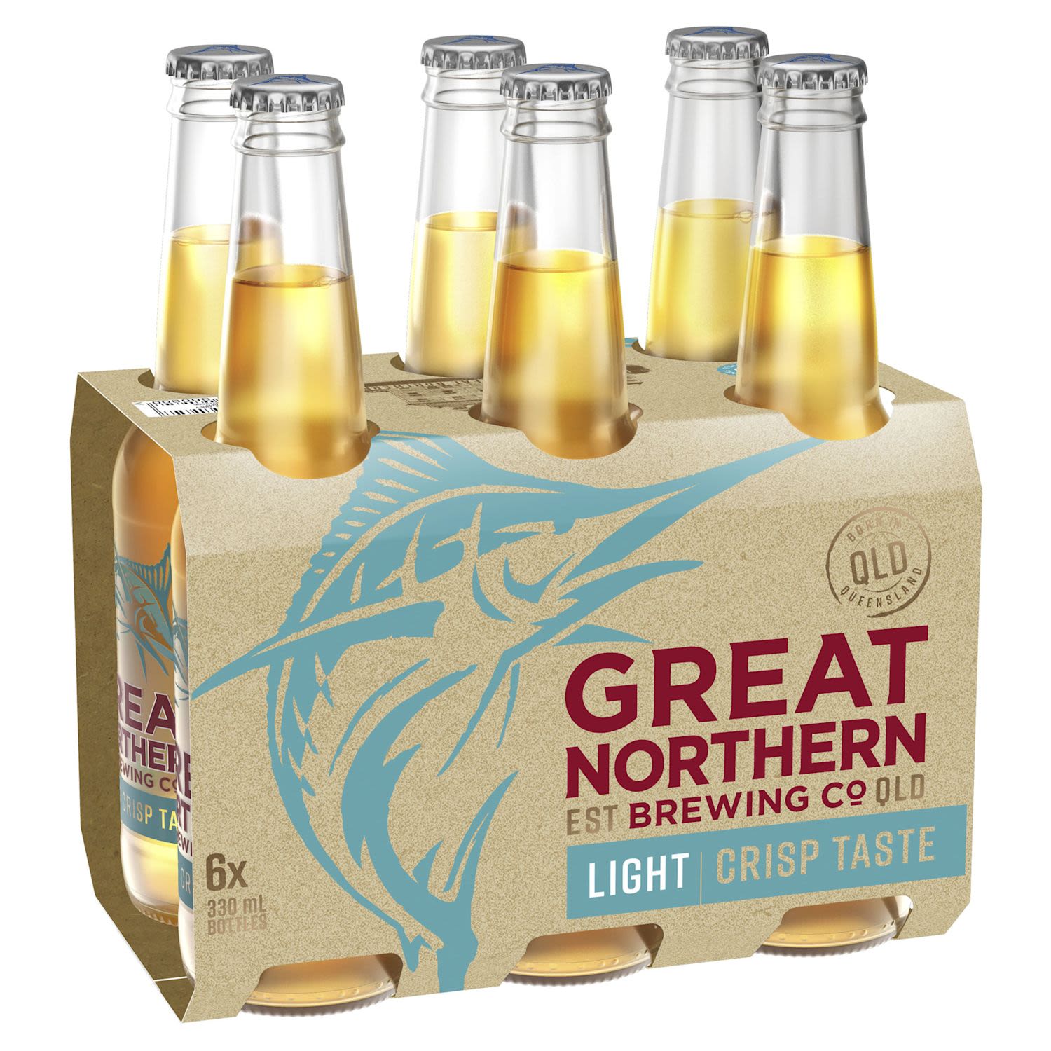 Great Northern Light 2% Bottle 330mL 6 Pack