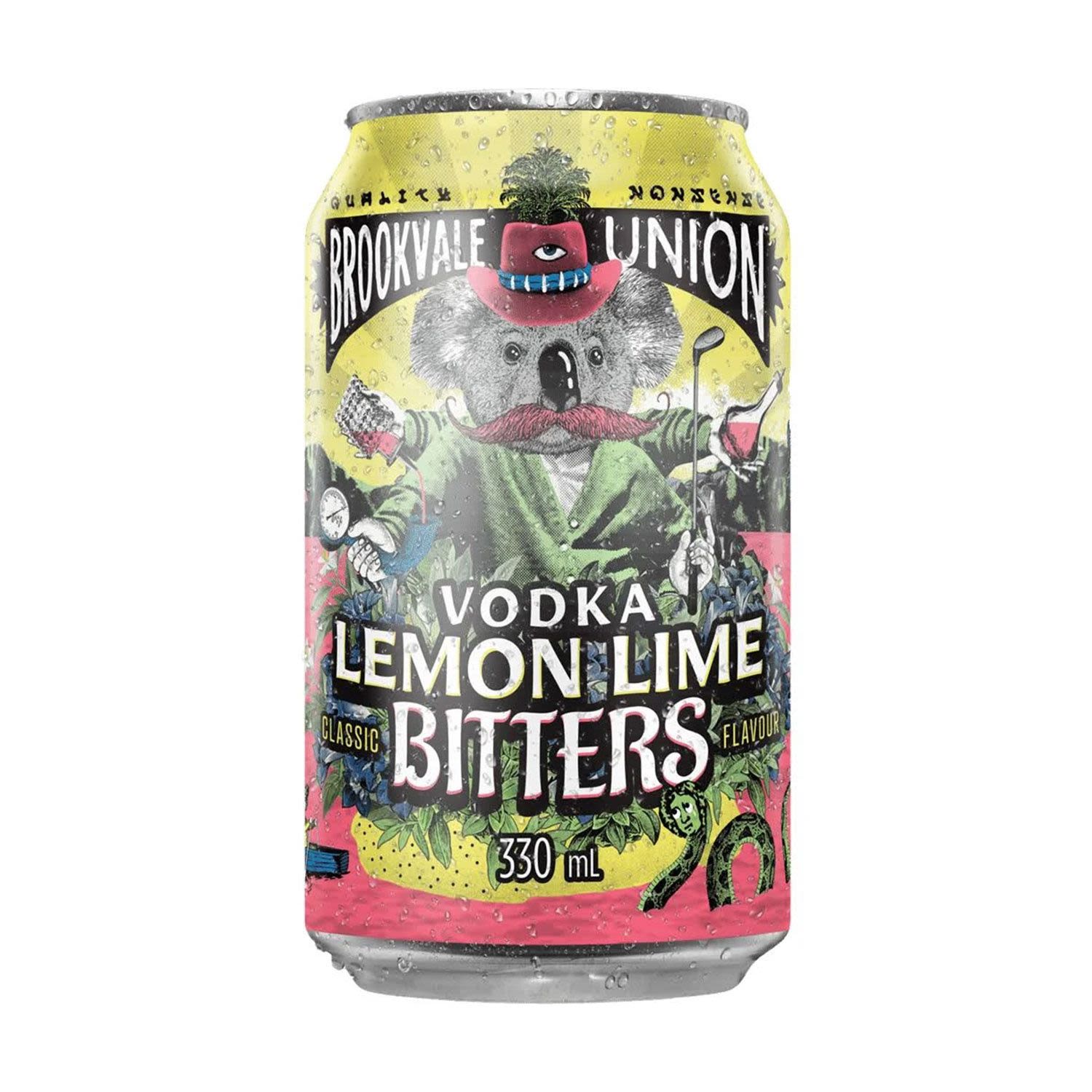 Brookvale Union Vodka Lemon Lime & Bitters Can 330mL