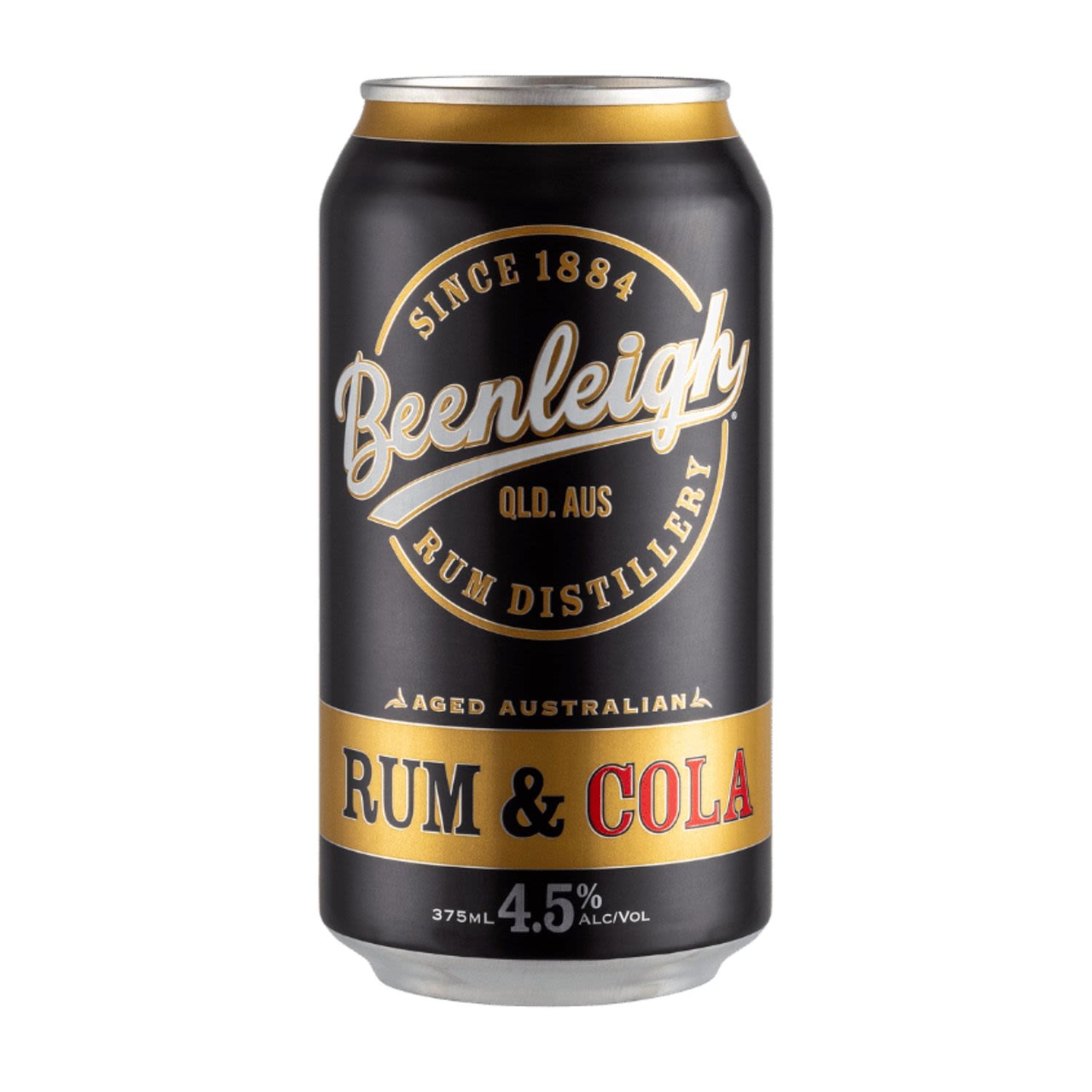 Beenleigh Rum & Cola 4.5% Can 375mL 24 Pack