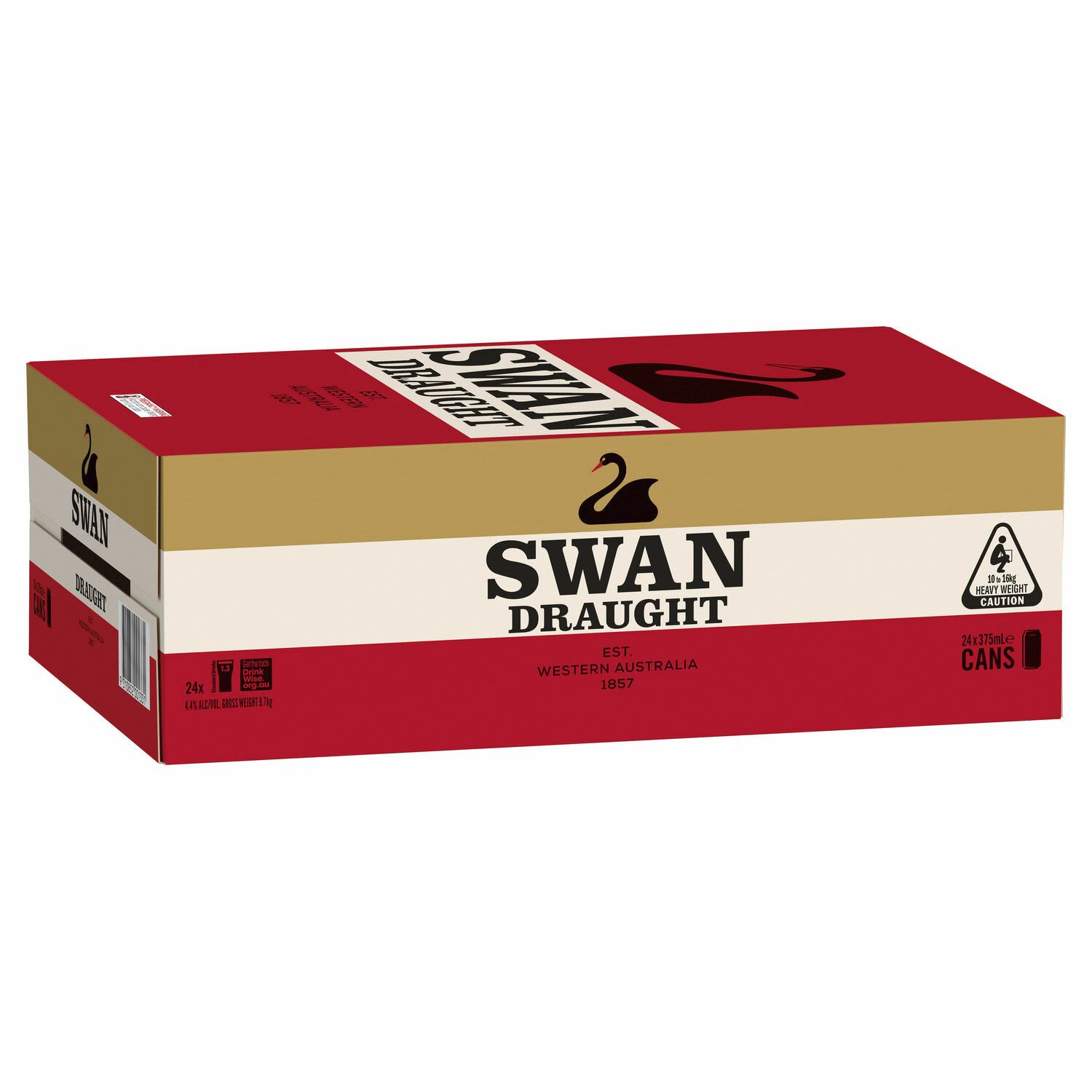 Swan Draught Can 375mL 24 Pack