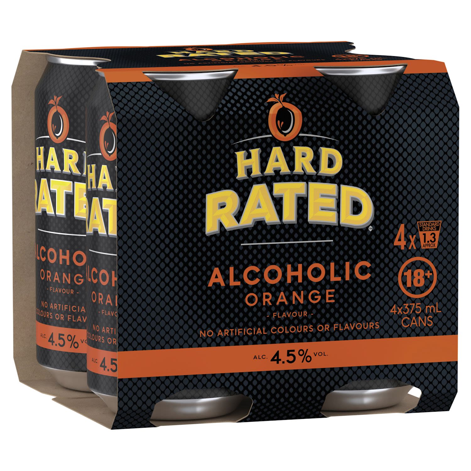 Hard Rated Orange Can 375mL 4 Pack