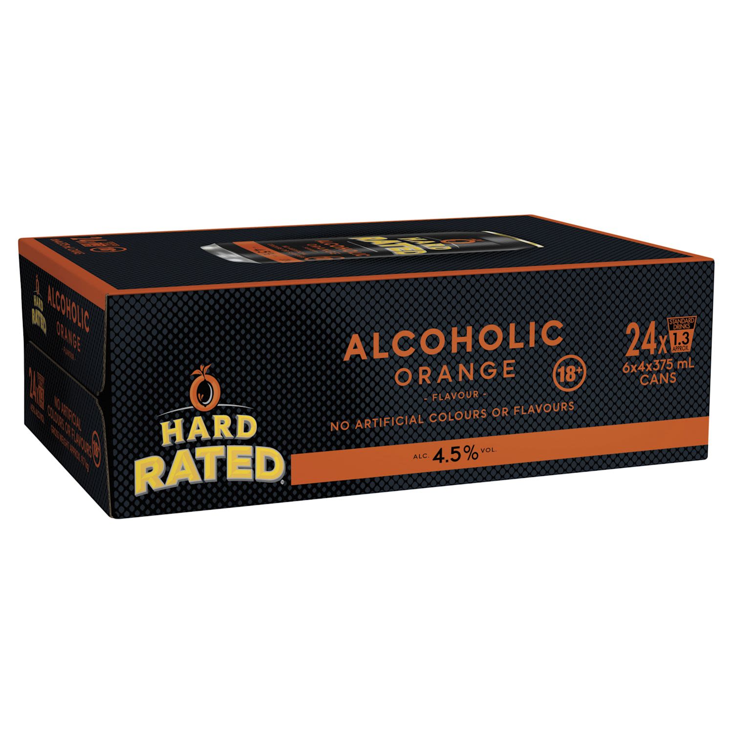 Hard Rated Orange Can 375mL 24 Pack