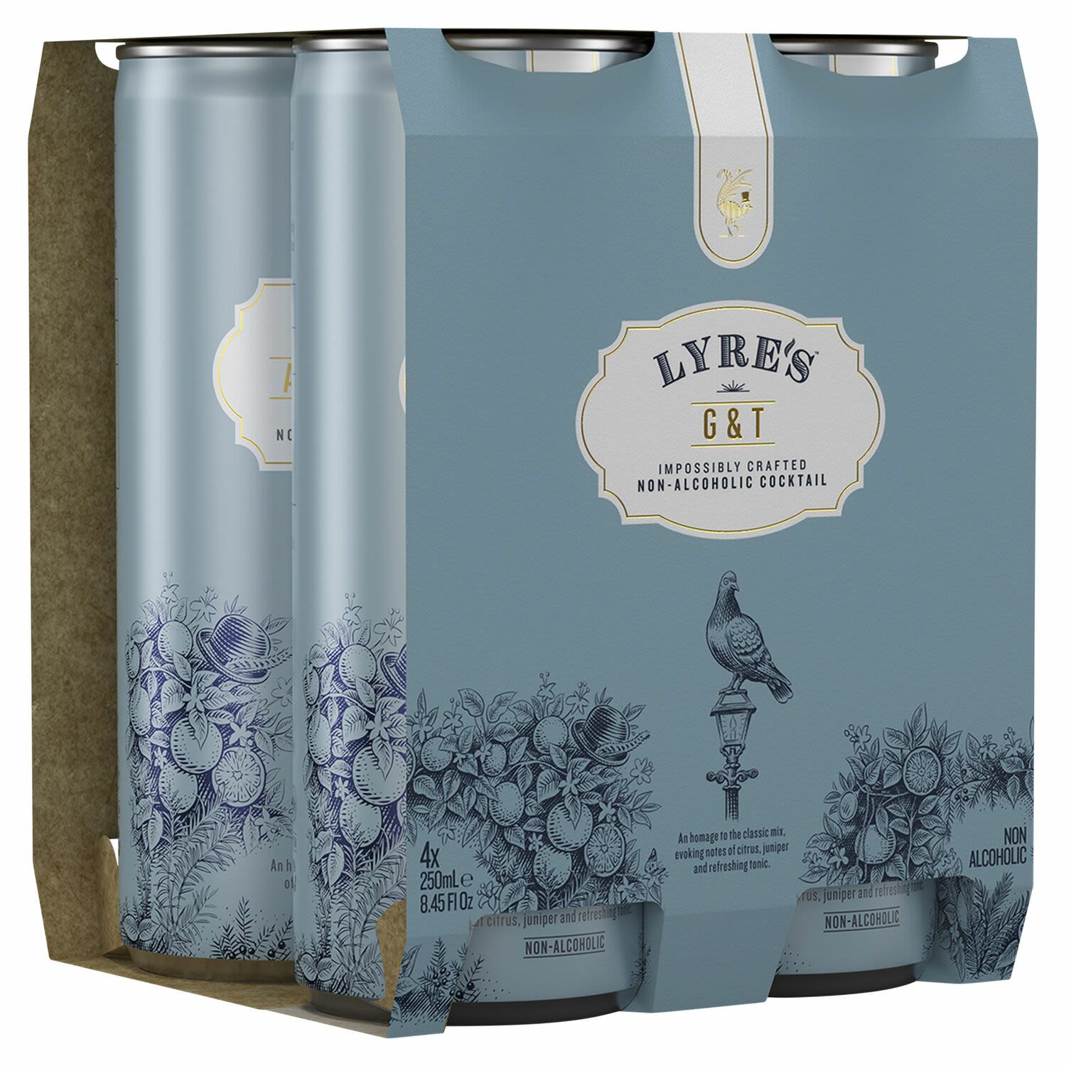 Lyre's Non-Alcoholic Gin & Tonic Can 250mL 4 Pack