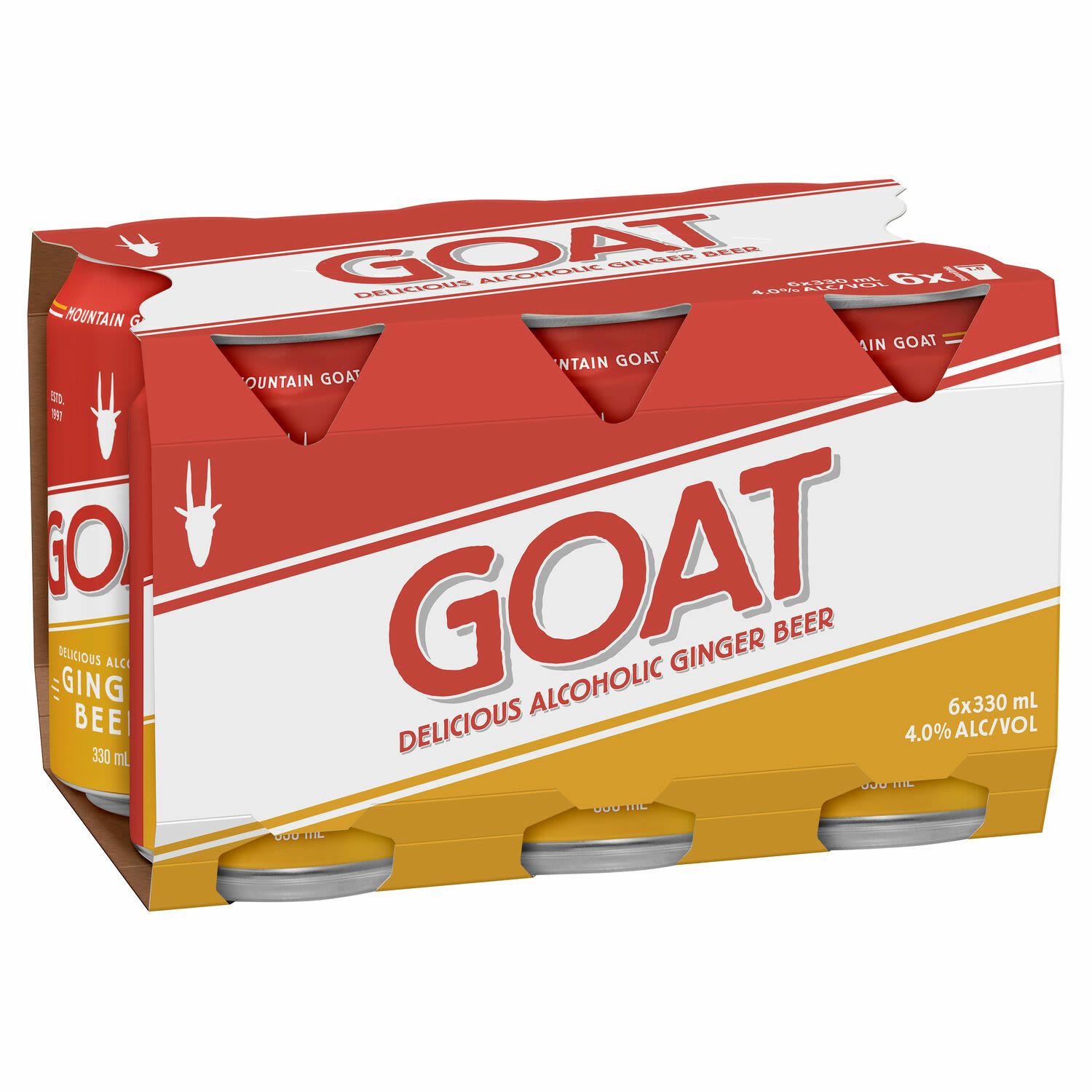 Mountain Goat GOAT Delicious Ginger Beer 4.0% 6x330mL