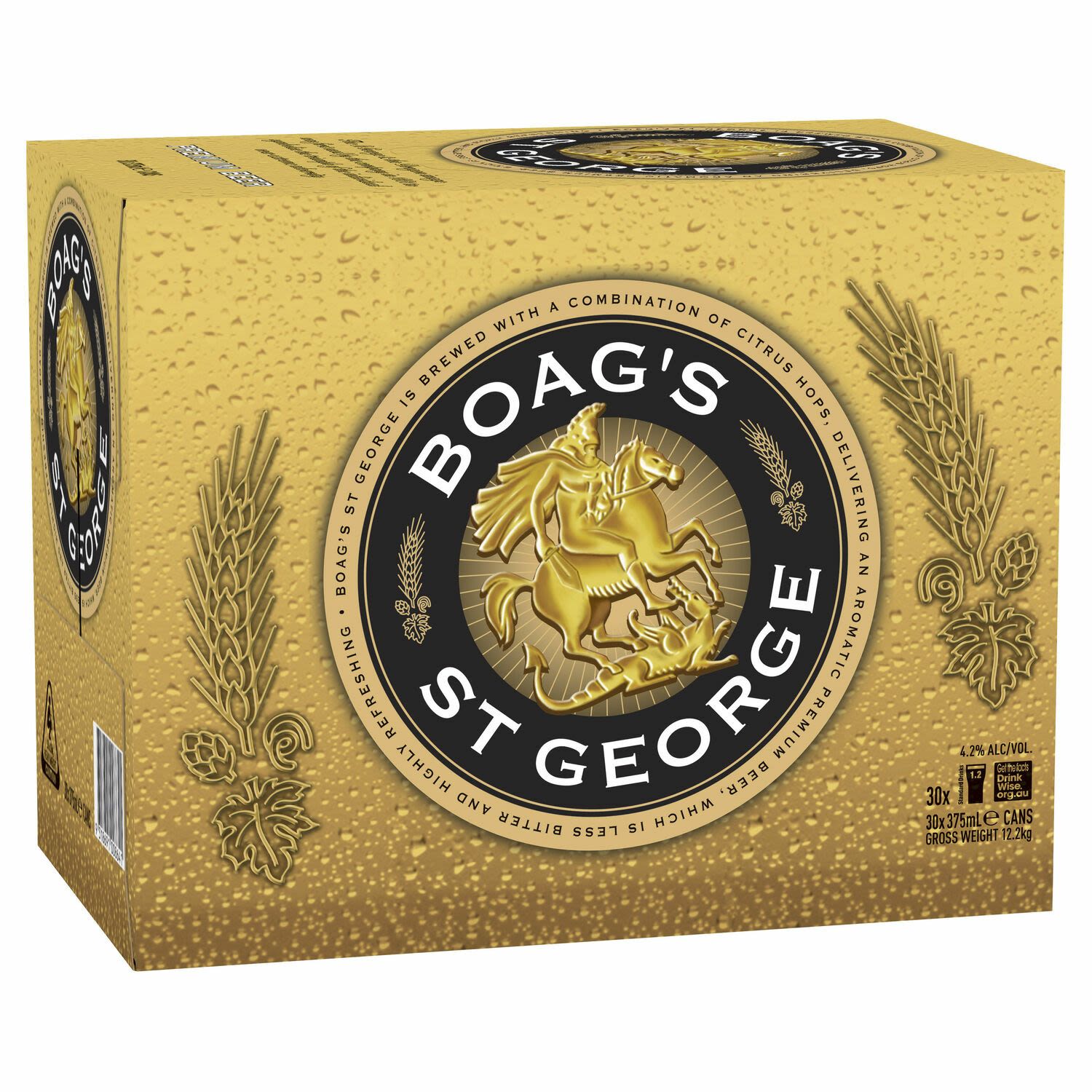Boag's St George Can 375mL 30 Pack Block