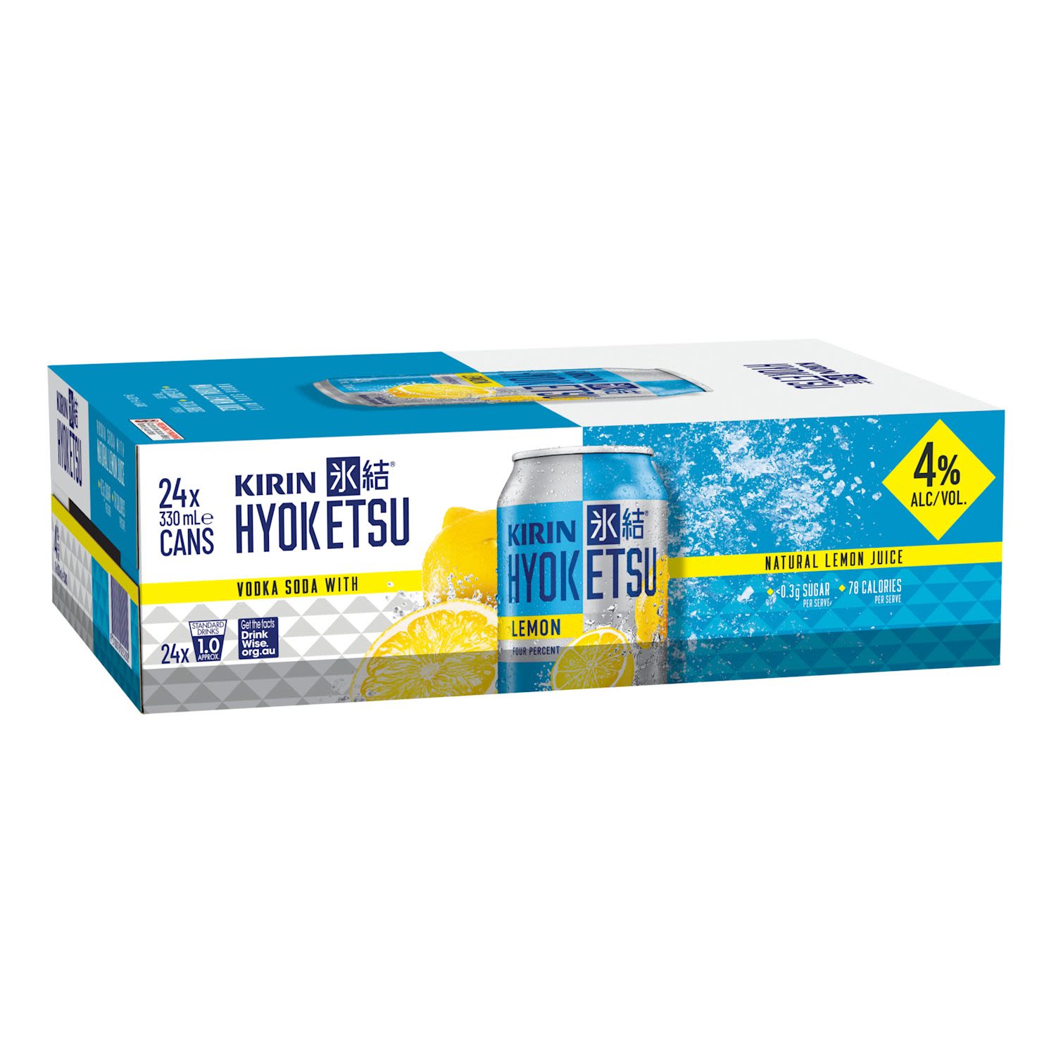 Kirin Hyoketsu Lemon 4% Can 330mL 24 Pack