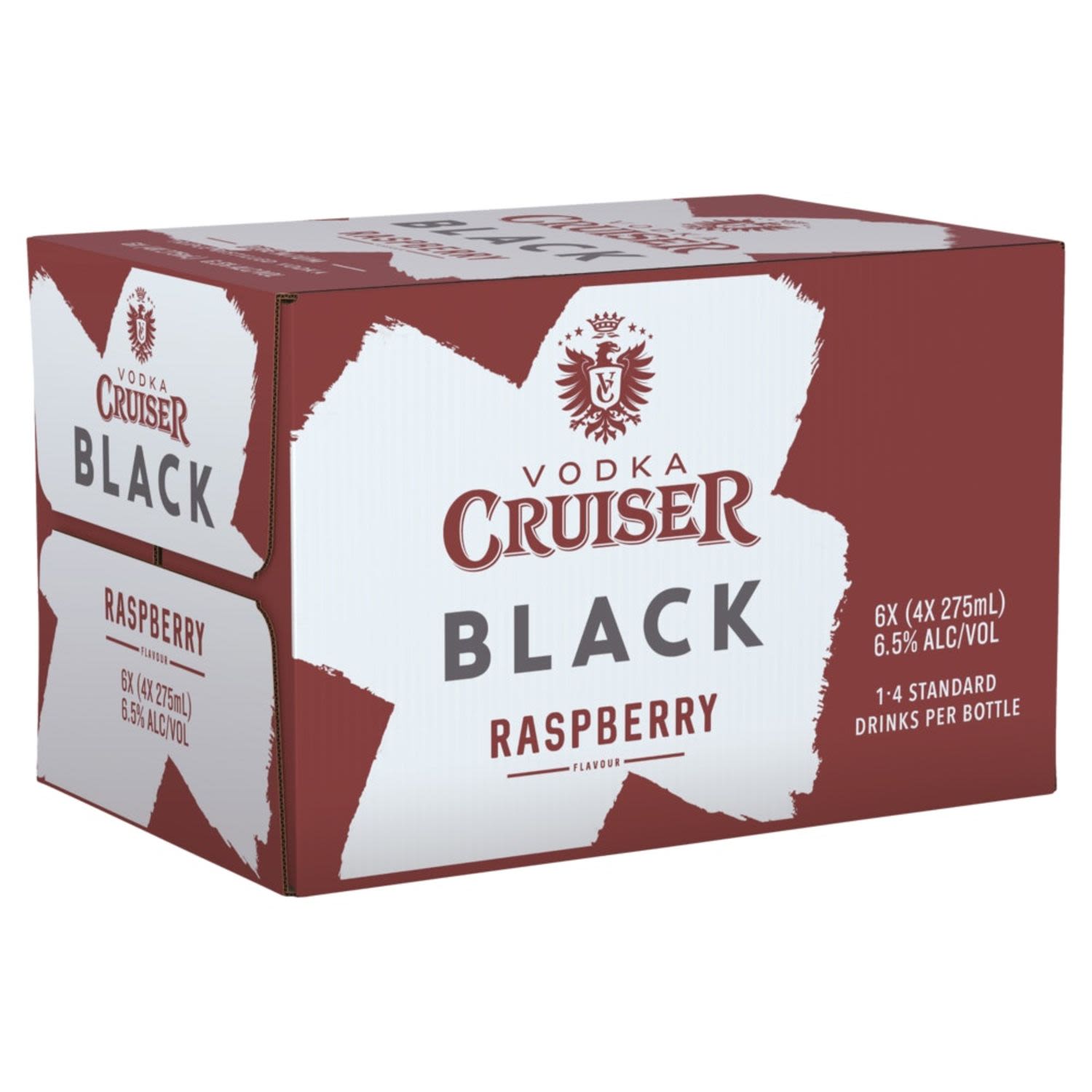 Vodka Cruiser Black Raspberry Bottle 275mL 24 Pack