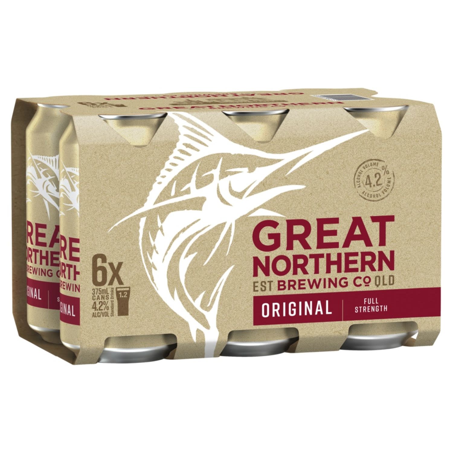 Great Northern Original Lager Can 375mL 6 Pack