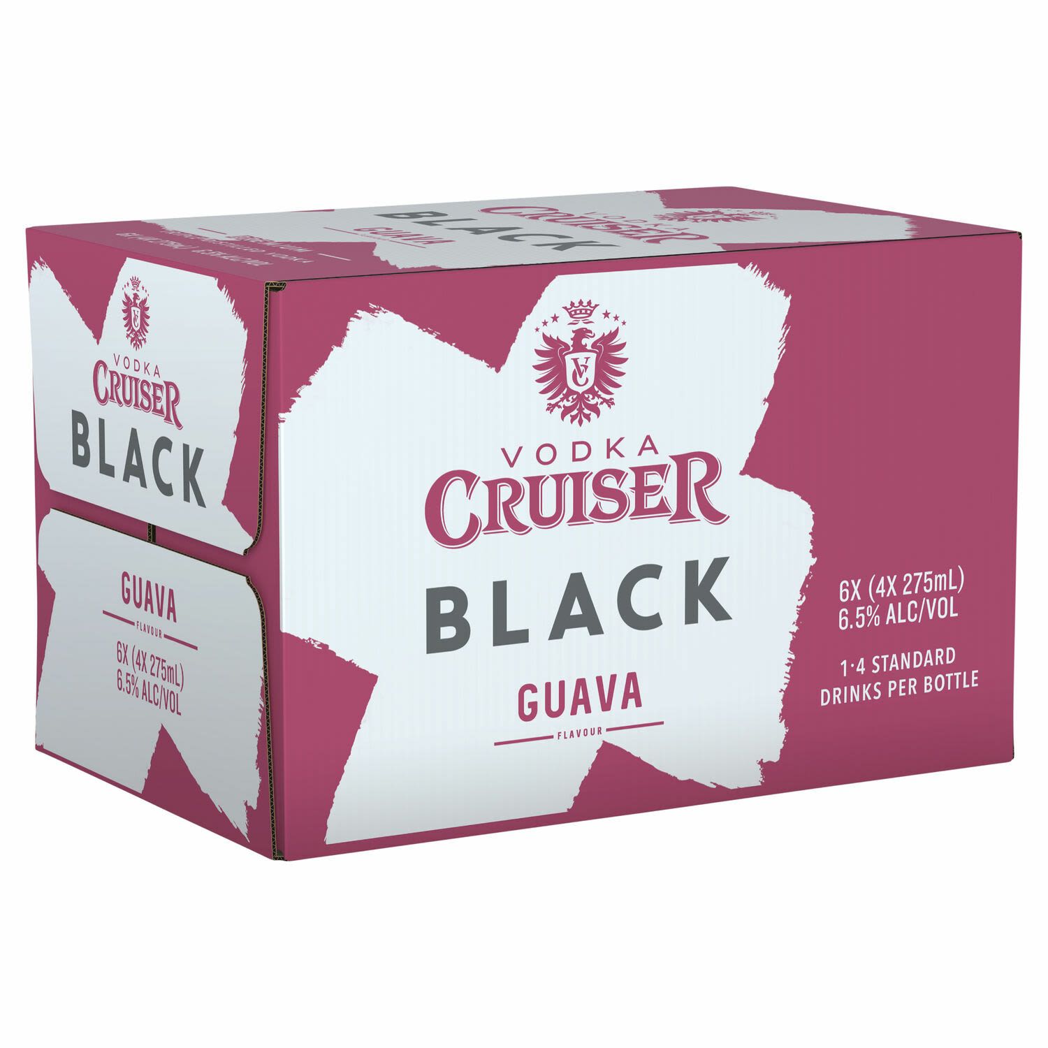 Vodka Cruiser Black Guava Bottle 275mL 24 Pack