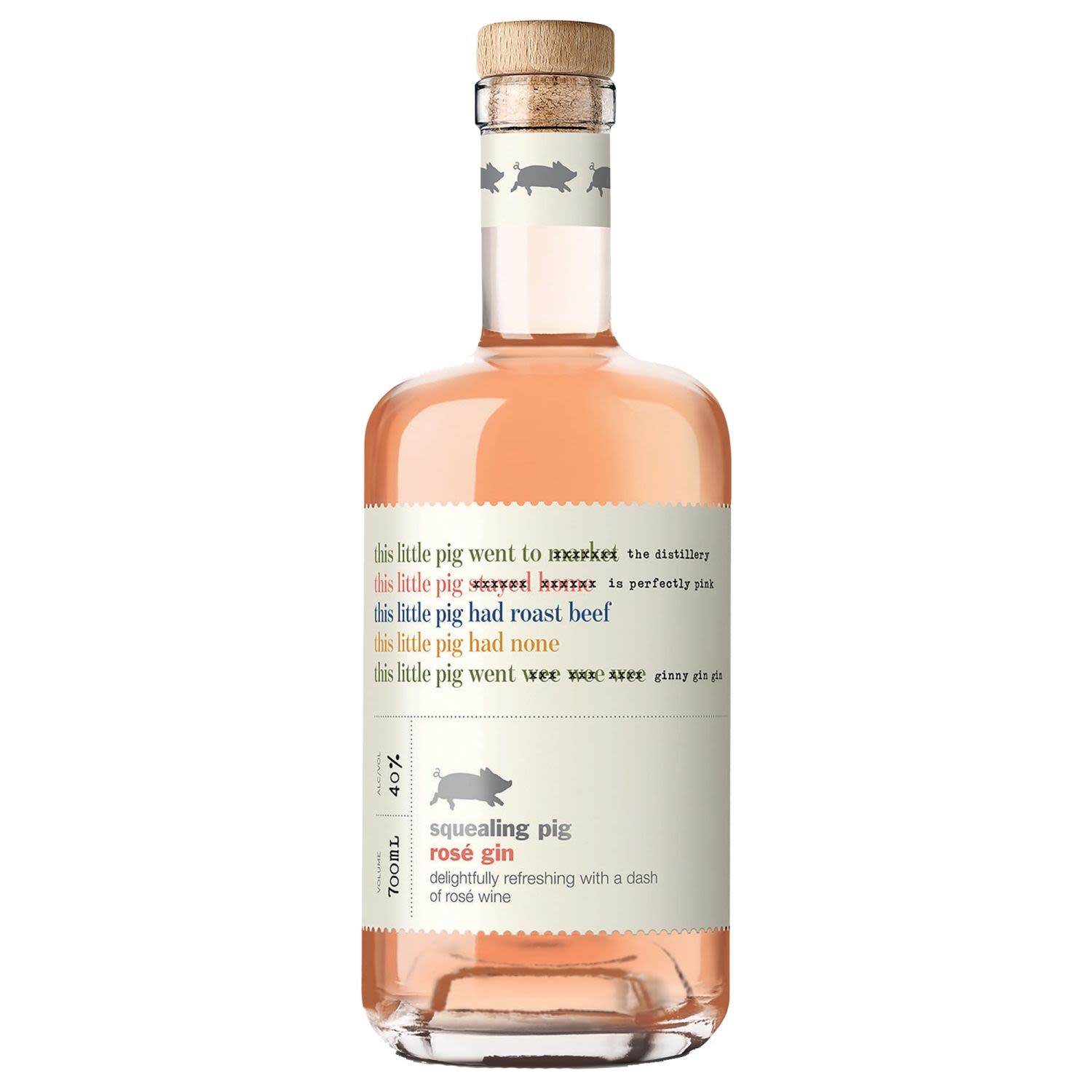 Squealing Pig Rose Gin 700mL Bottle