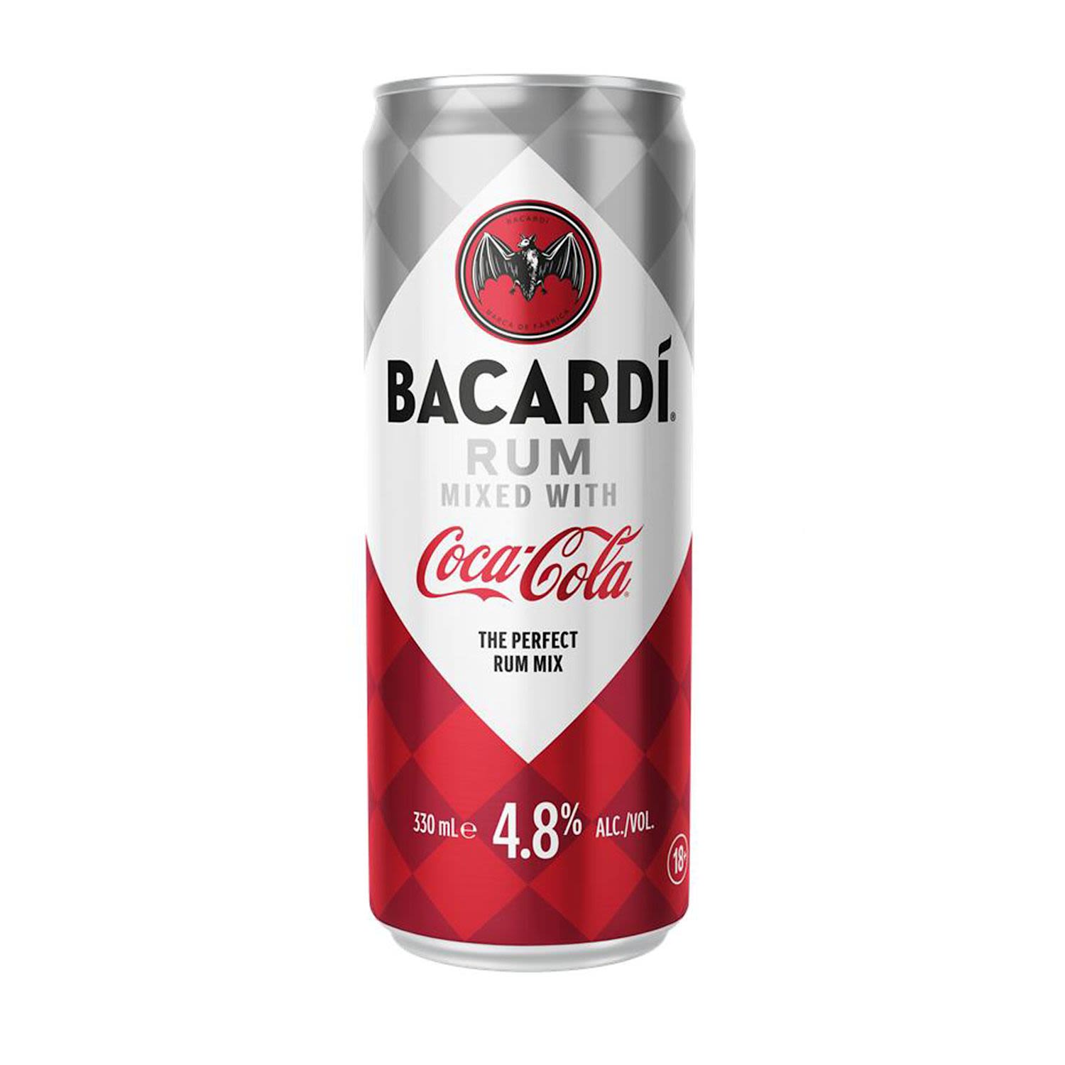 Barcardi Rum & Coca-Cola Can 330mL 24 Pack
