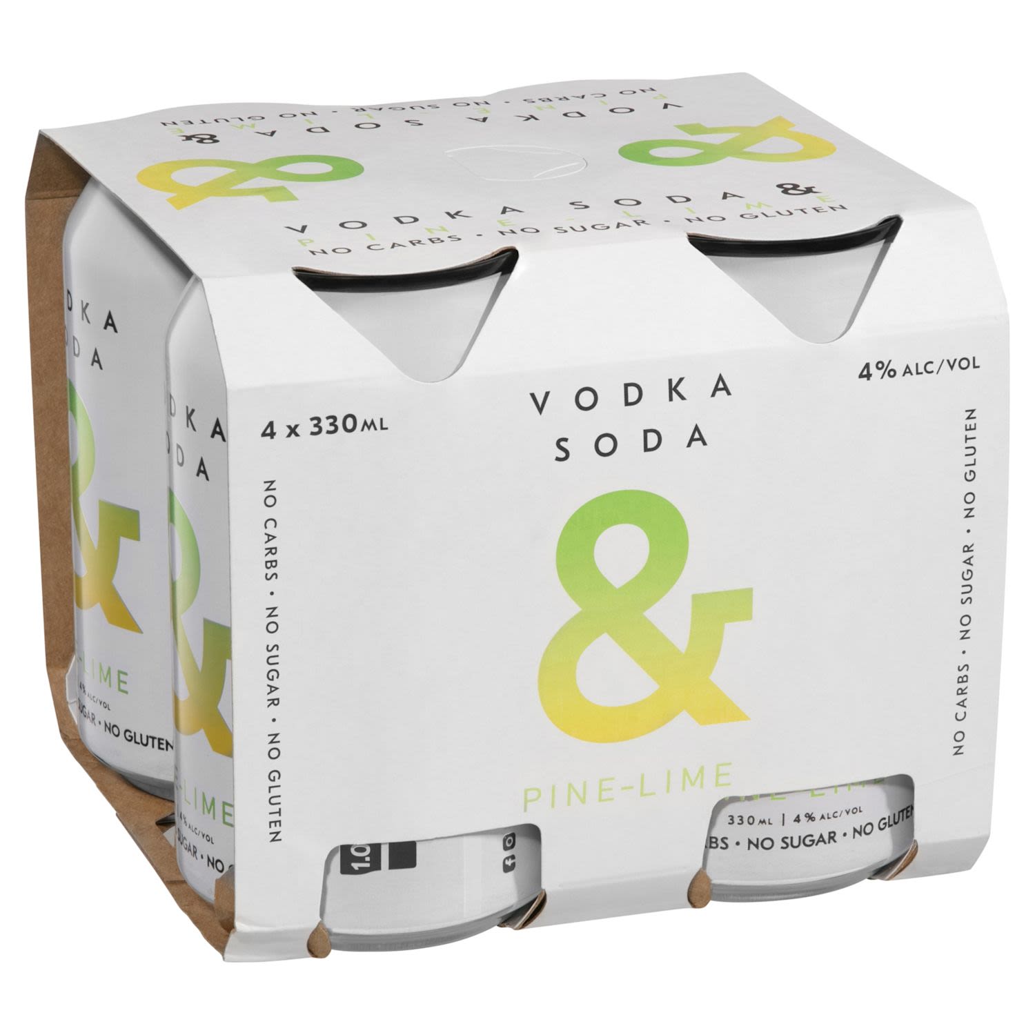 Ampersand Vodka Soda & Pine Lime 330ml 4% x 4