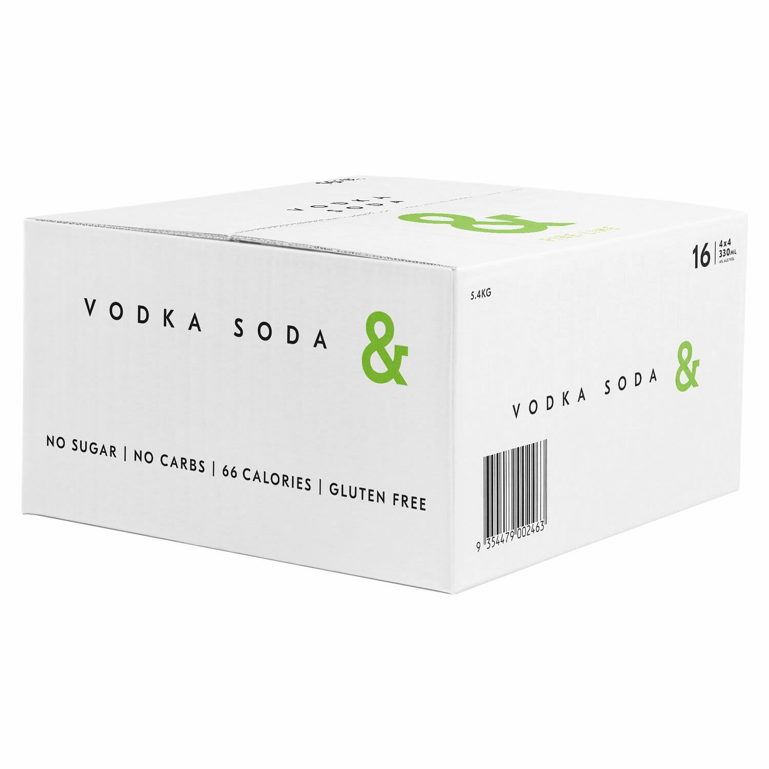 Ampersand Vodka Soda & Pine Lime Can 330mL 16 Pack