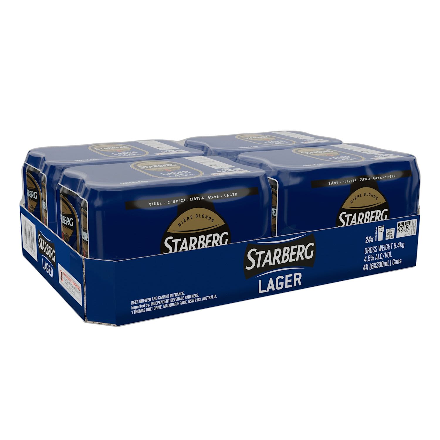 Starberg European Lager 4.5% Can 330mL 24 Pack